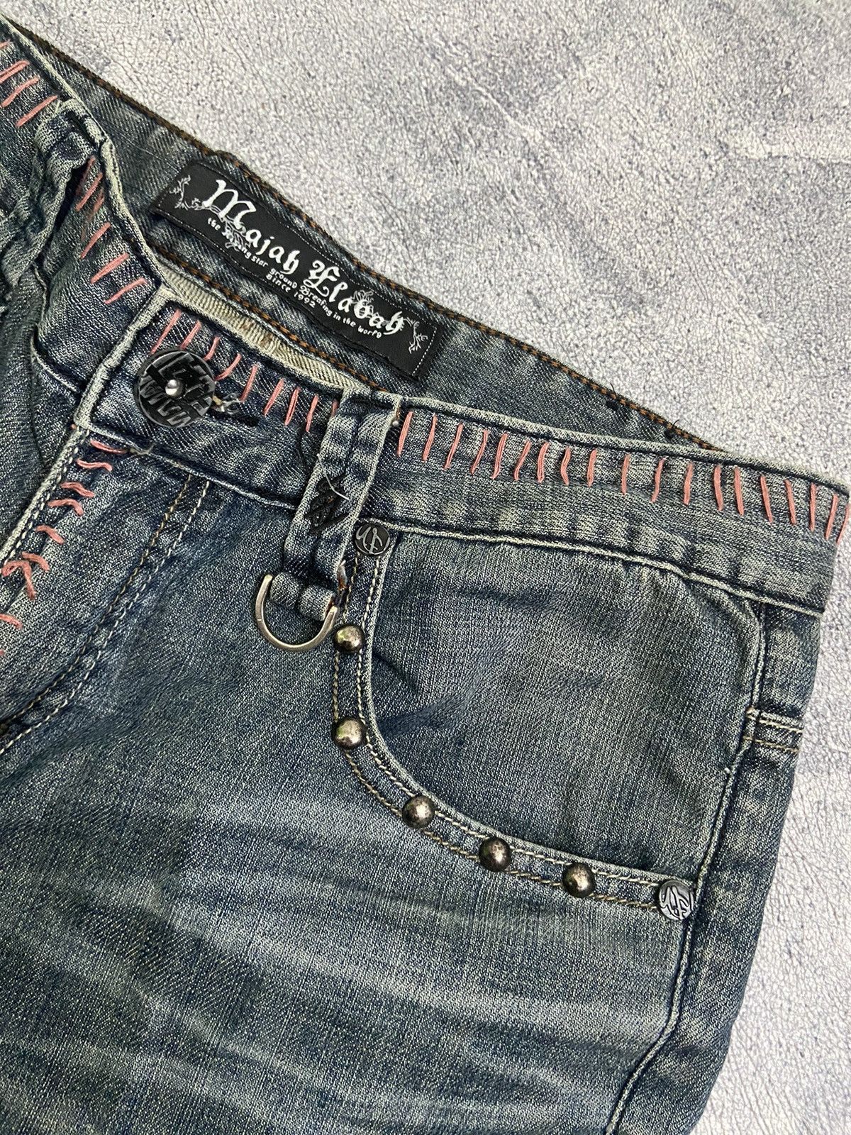 Hysteric Glamour × If Six Was Nine × Japanese Brand Vintage Majah Flavah distressed y2k embroidery Jeans Size US 32 / EU 48 - 7 Thumbnail