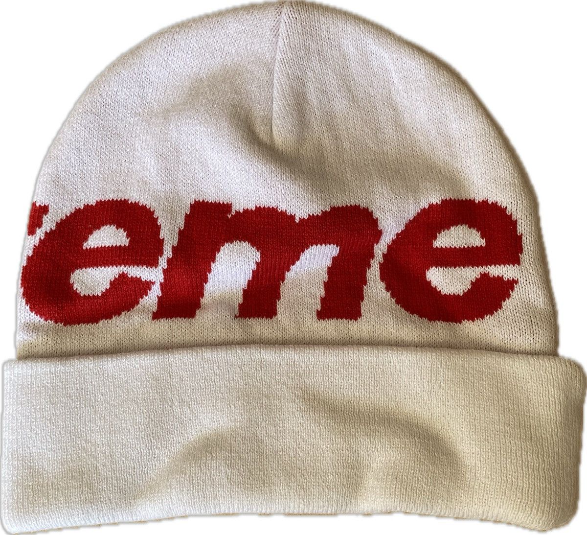 Supreme Big Logo good Beanie White FW20