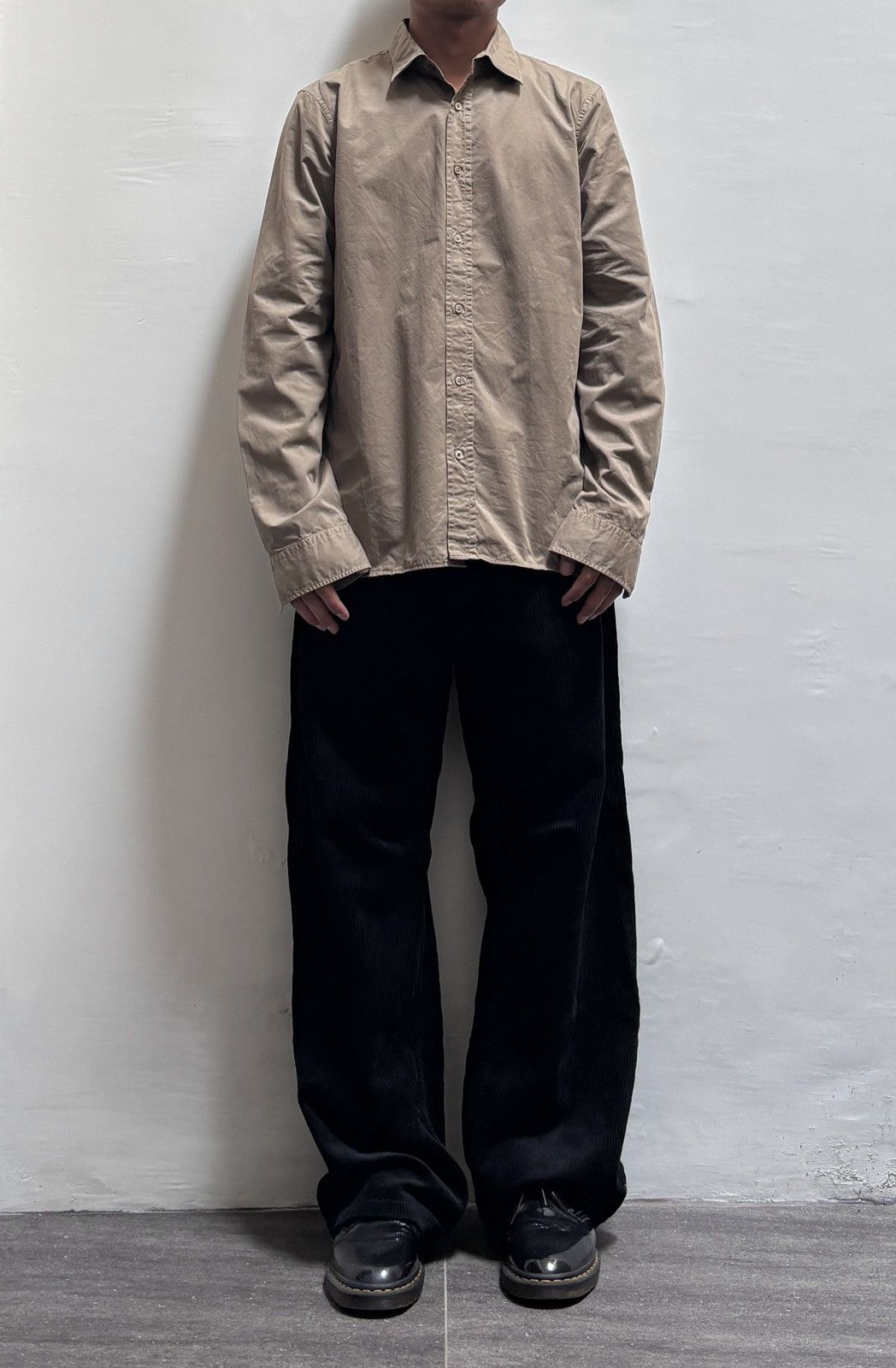 Jil Sander FREE TAX! Treated Thick Cotton Shirt Size US M / EU 48-50 / 2 - 1 Thumbnail