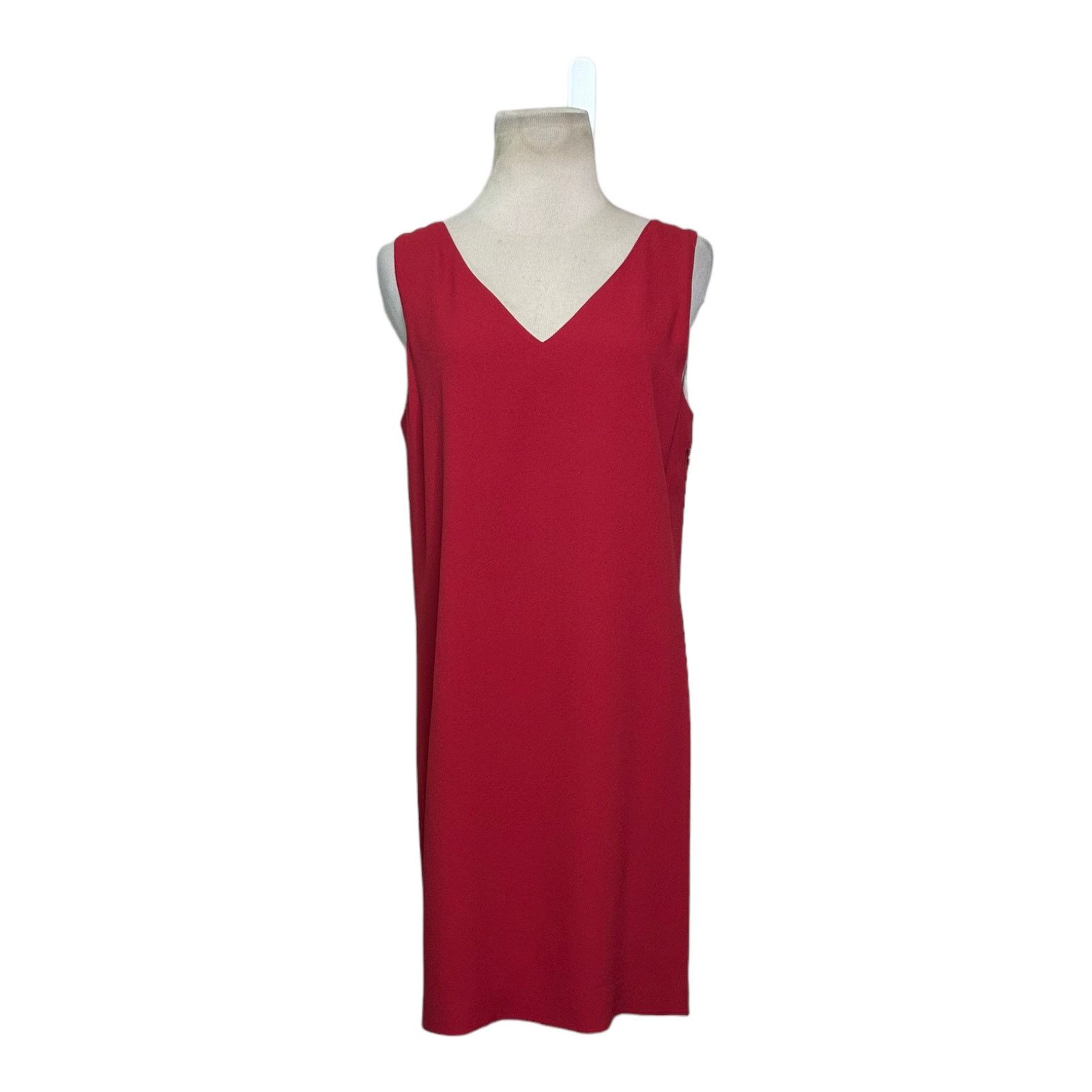Theory Theory V-neck Shift Cranberry Rosina Mini Dress size 4 Size S / US 4 / IT 40 - 15 Thumbnail
