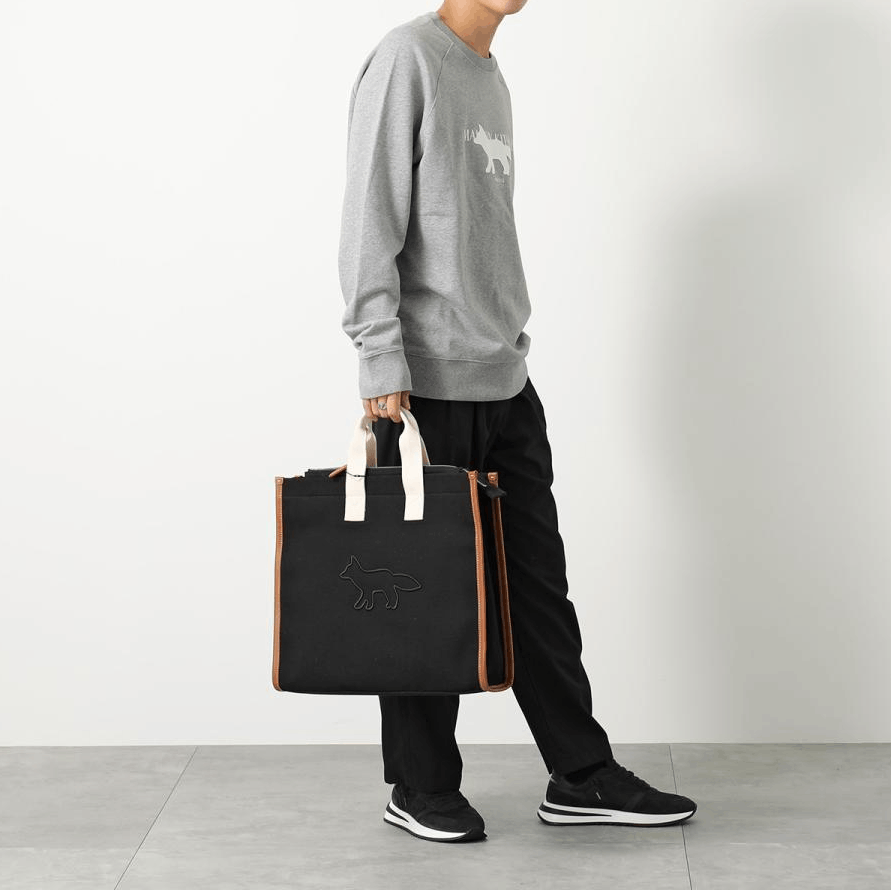 Maison Kitsune CONTOUR FOX E/W TOTE BAG Size ONE SIZE - 1 Thumbnail
