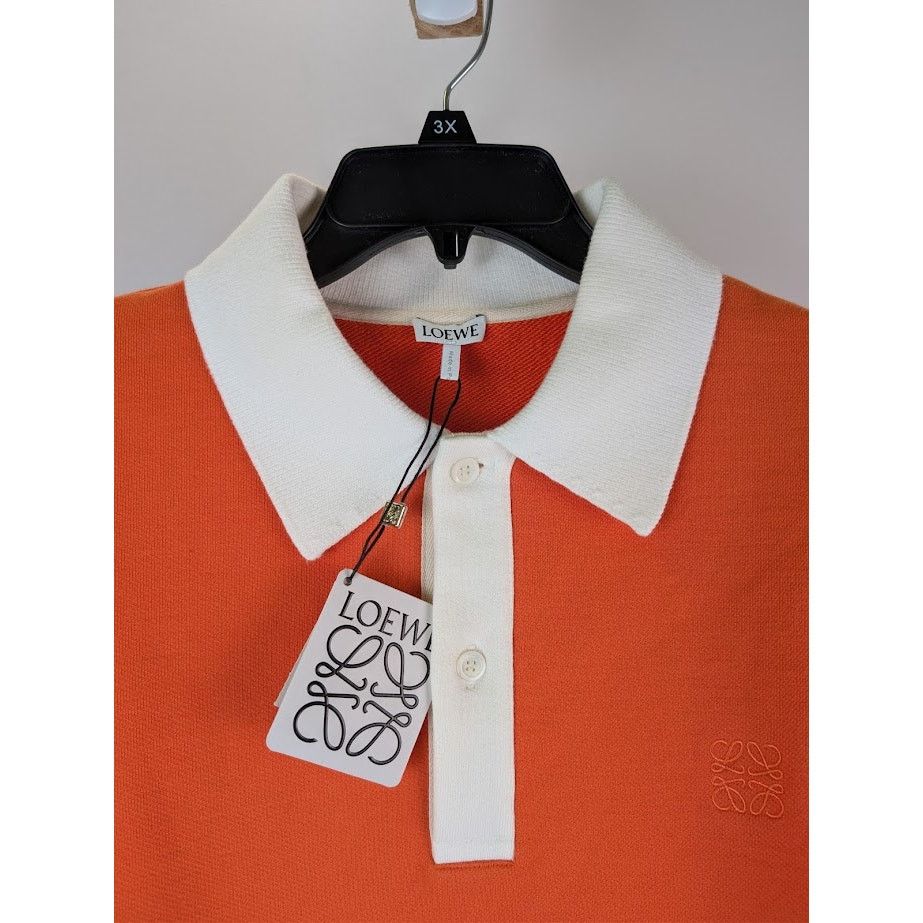 Loewe o1rshd1 Long Sleeve Polo Shirt Naranja in Orange Size US XL / EU 56 / 4 - 7 Thumbnail