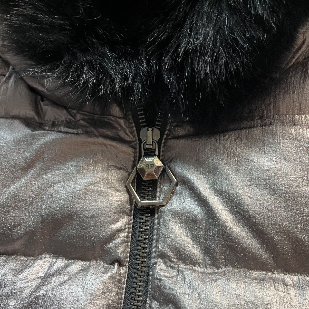 Philipp Plein Vintage Philipp Plein Silver Zip Fur Bomber Puffer Jacket Size US M / EU 48-50 / 2 - 13 Thumbnail