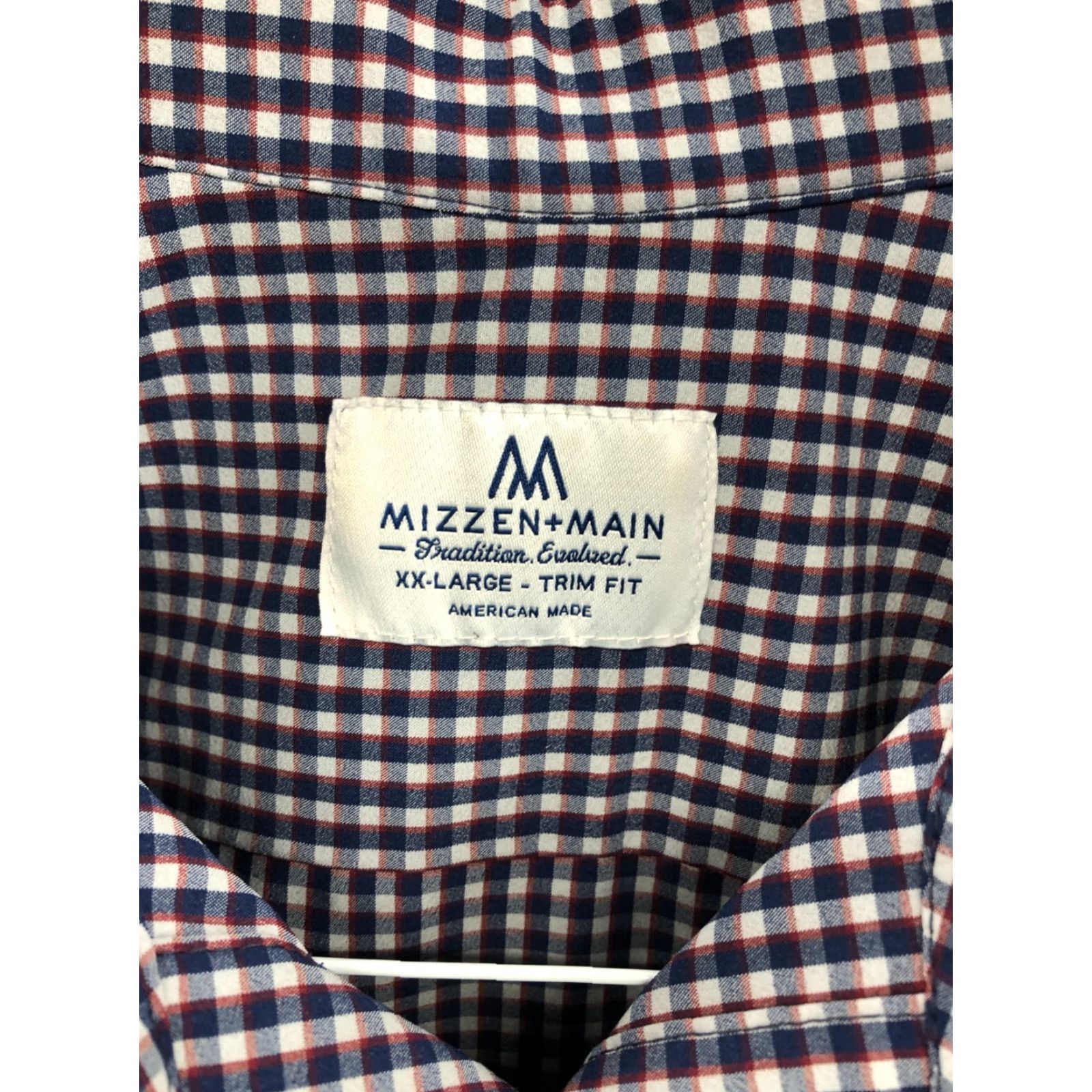 Mizzen+Main Mizzen+Main Gingham Check Shirt 2XL Mens Long Sleeve Spread Collar Classic Pattern Multicolor Button-Up Mens Size US XXL / EU 58 / 5 - 6 Thumbnail