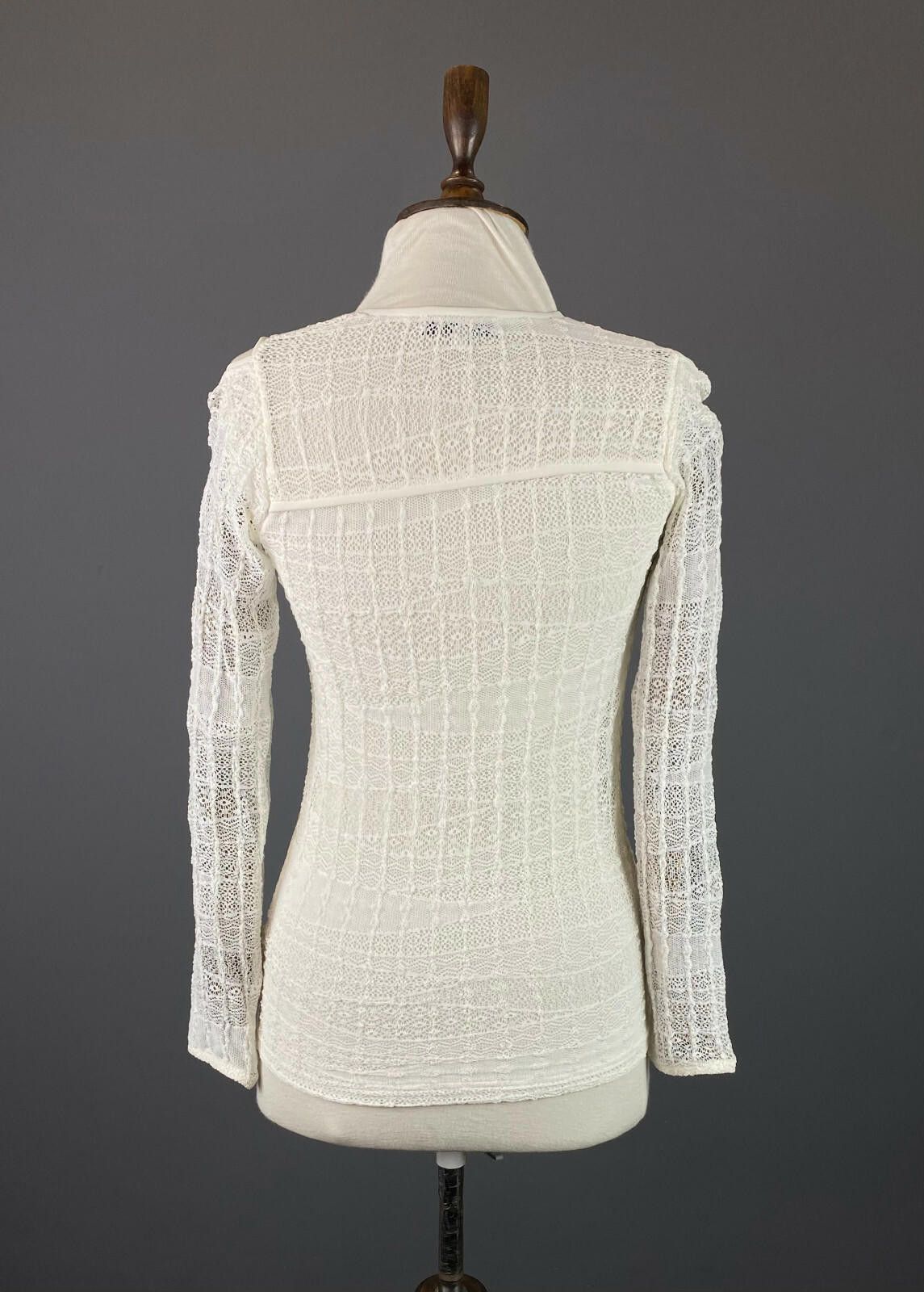 Iro Iro White Mesh Open Shoulder Blouse Sweater Size 36 Size M / US 6-8 / IT 42-44 - 5 Thumbnail