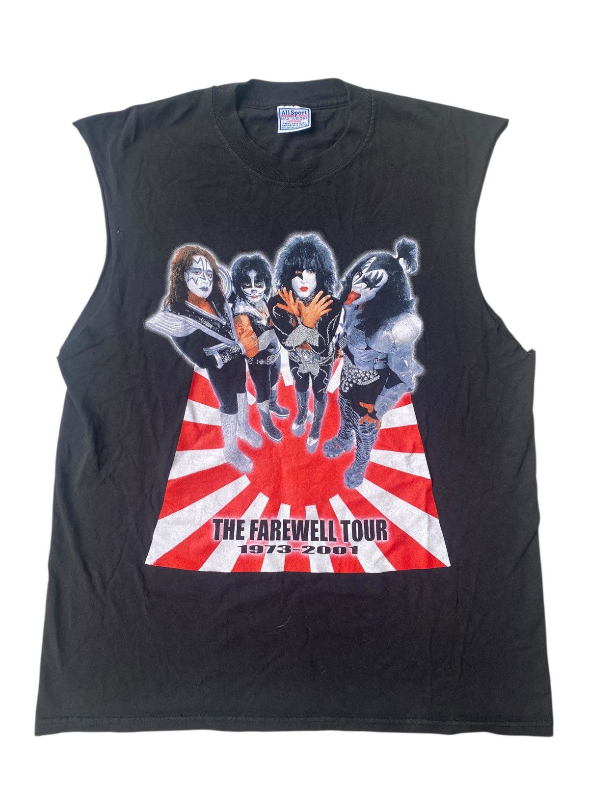 VINTAGE 2001 KISS FAREWELL TOUR JAPAN SLEEVELESS TEE RARE