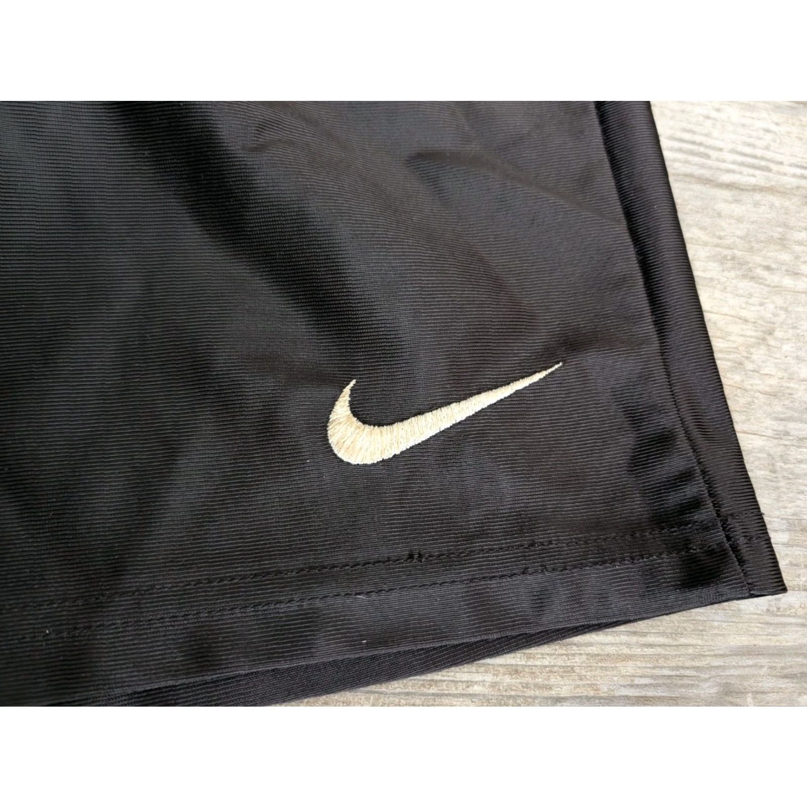 Nike Nike Team Shorts Vintage Men L Shiny Black 90s Sports Soccer Running Satin Elastic Waist Drawstring No Pockets Size US 33 - 3 Thumbnail