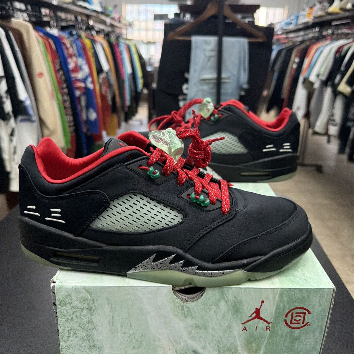 Jordan Brand Air Jordan 5 Retro Low SP Clot Black Jade Men's Size 10 Size US 10 / EU 43 - 3 Thumbnail