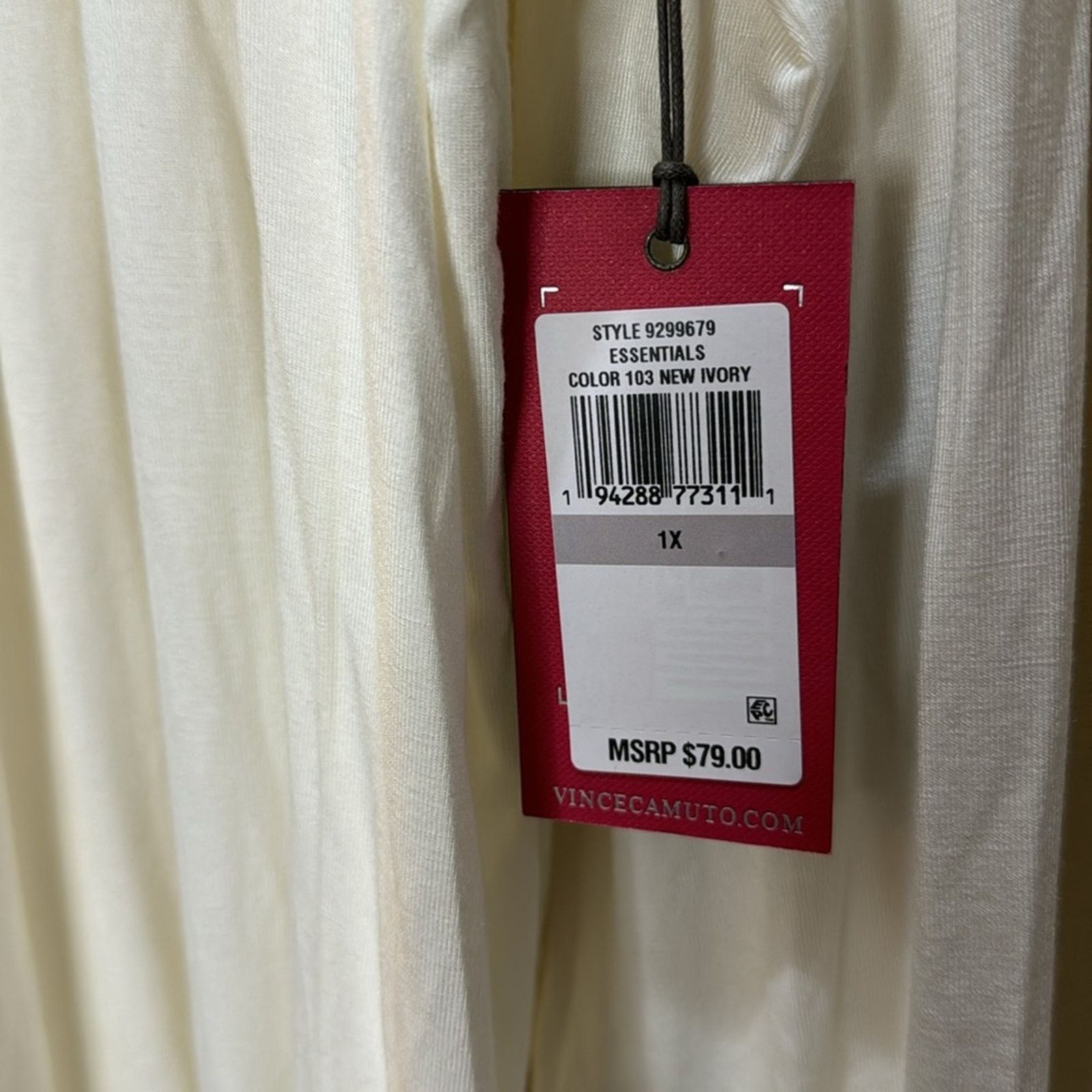 Vince Camuto Vince Camuto Open-Front Long-Line Cardigan - Ivory Size 1X Size XXL / US 16-18 / IT 52-54 - 5 Thumbnail
