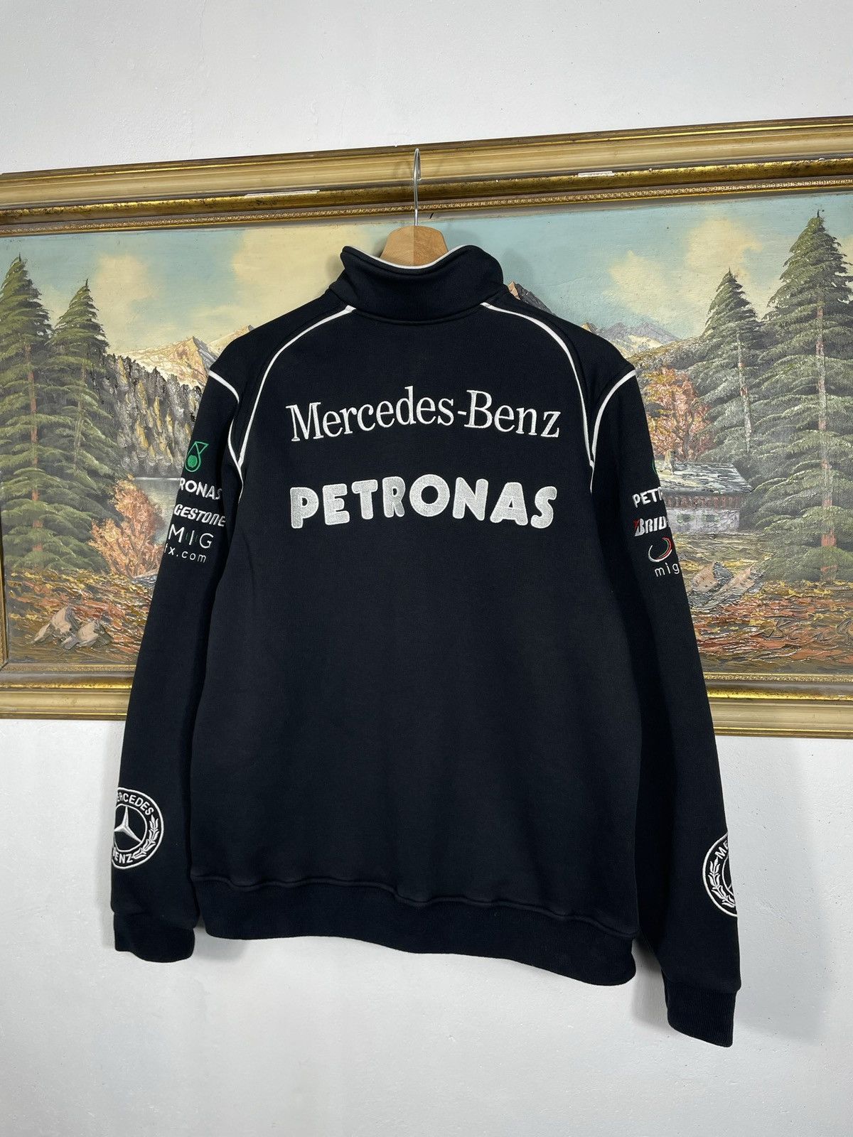 Mercedes-Benz × Vintage Mercedes Retro 00s Loose Oversize Zip Jacket Race Motor Size US L / EU 52-54 / 3 - 6 Thumbnail