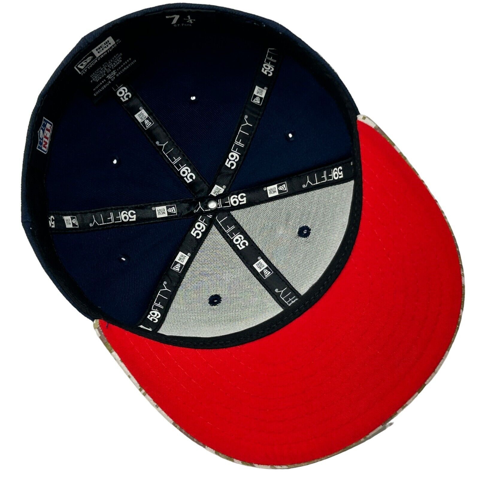 New Era New England Patriots Hat Baseball Cap Blue New Era NFL 7 1/4 Size ONE SIZE - 4 Thumbnail