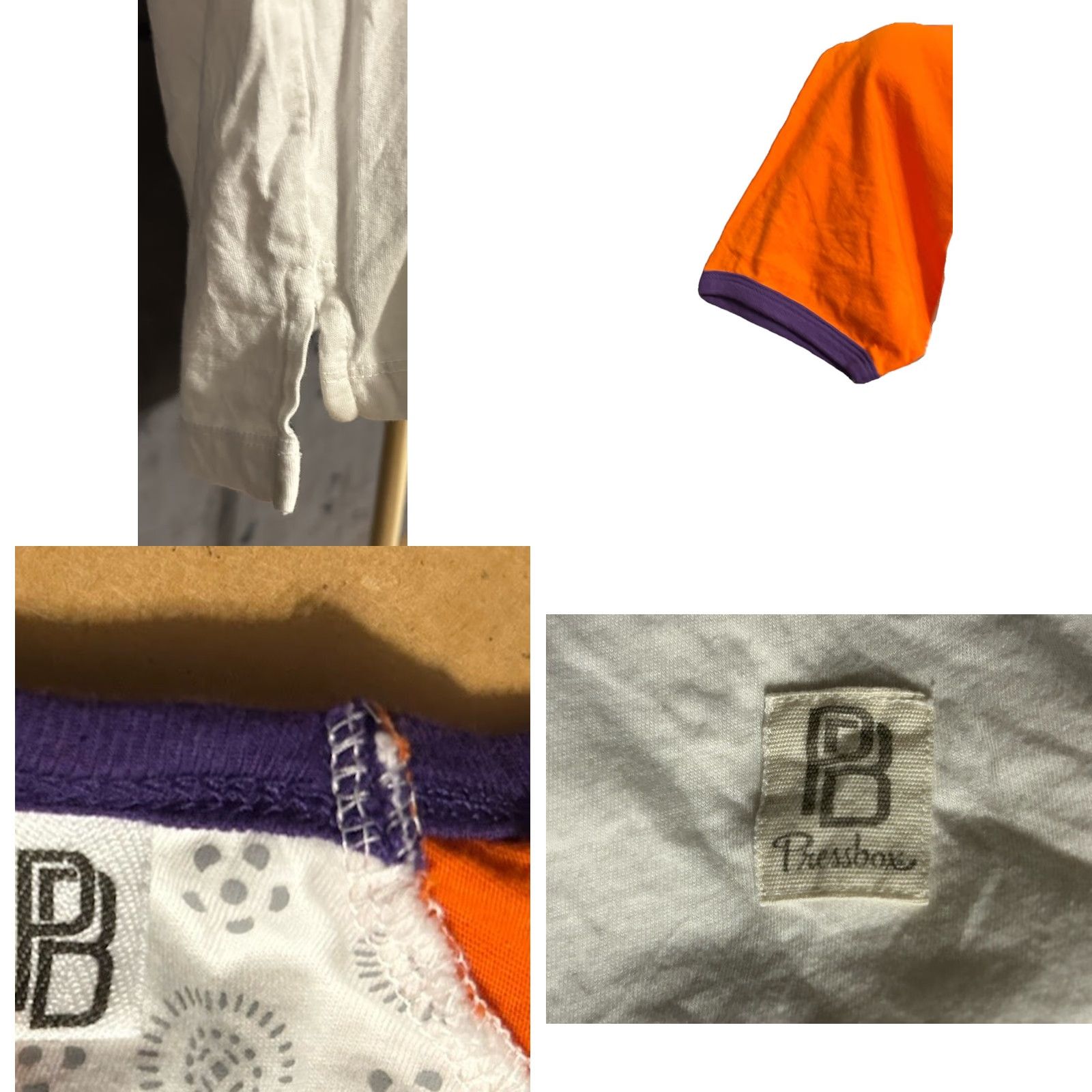 Vintage VINTAGE Clemson University Tigers Ringer Shirt Women Medium White Orange Press Box Size M / US 6-8 / IT 42-44 - 8 Thumbnail
