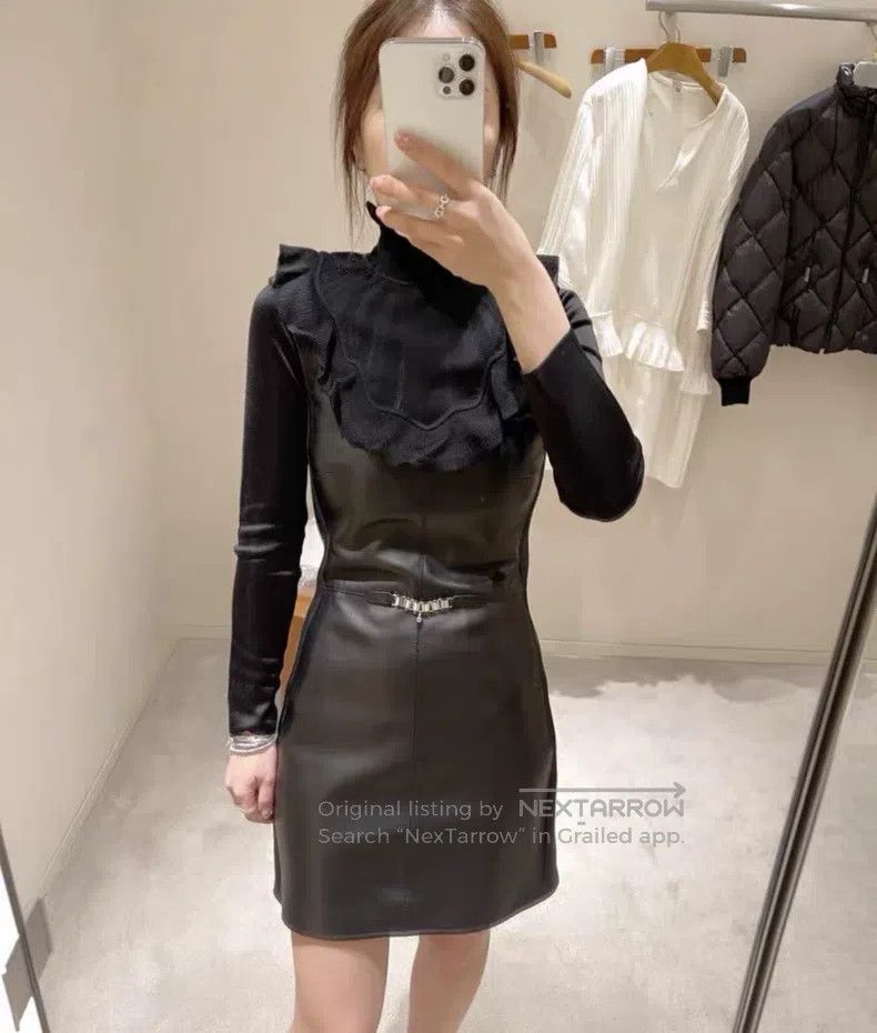 Hermes Hermes Lace Collar Black Ruffled Camisole Top Size XS / US 0-2 / IT 36-38 - 1 Thumbnail
