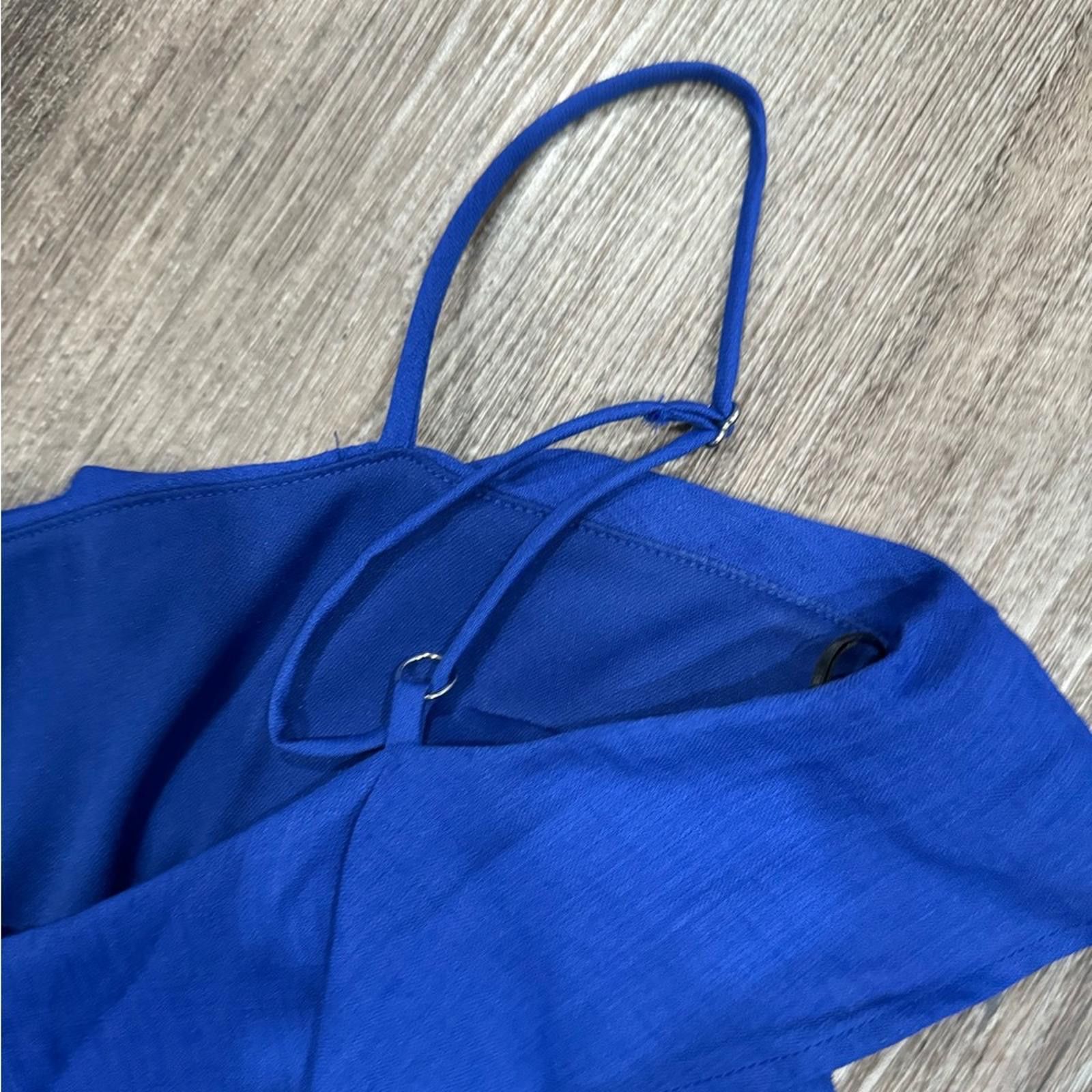 Designer Altar’d State Blue Sleeveless Ruffle Short Mini Dress Size S Size S / US 4 / IT 40 - 5 Thumbnail