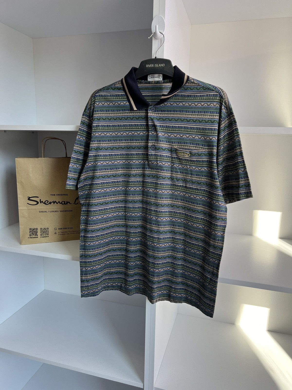 Missoni × Vintage Vintage Missoni Striped luxury polo Size US M / EU 48-50 / 2 - 2 Thumbnail
