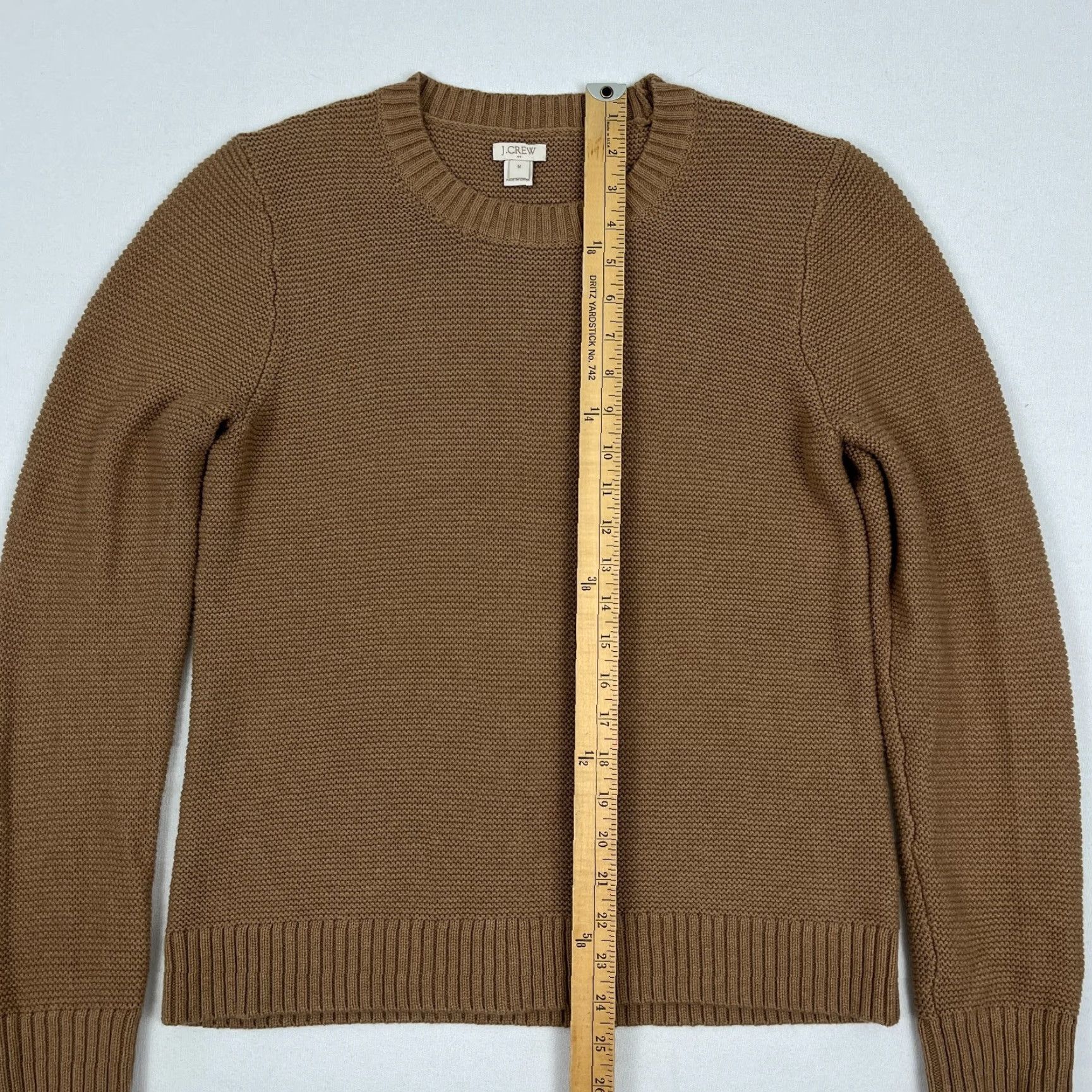 J.Crew J.CREW Sweater Women M Brown Knit Merino Wool Blend Crewneck Pullover Casual Knitwear Crew Neck Size M Brown Women Luxury Pullover 90s Classic Size M / US 6-8 / IT 42-44 - 4 Thumbnail