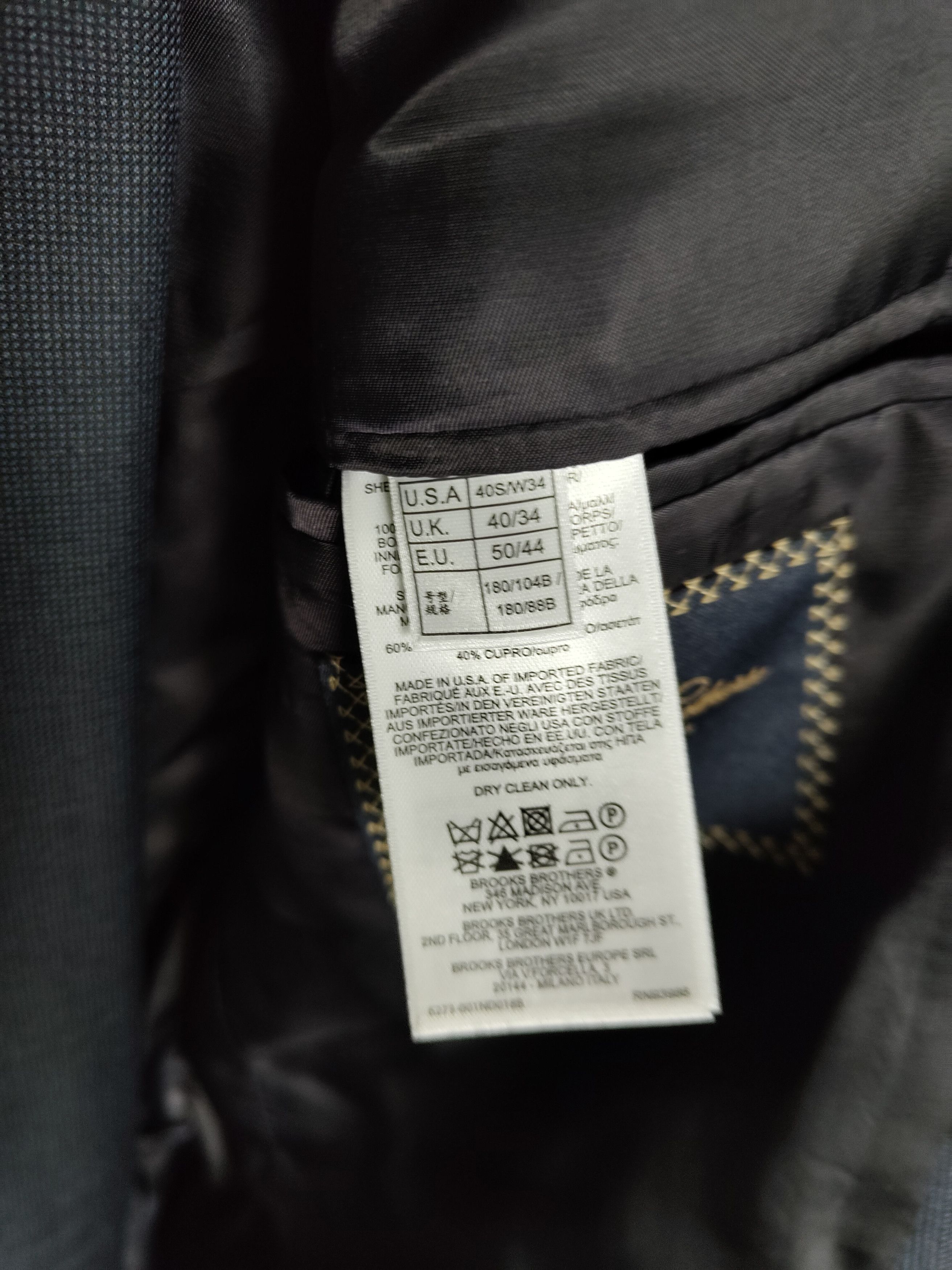 Brooks Brothers Brooks Brothers REGENT FIT (40S) Navy suit Size 40S - 3 Thumbnail