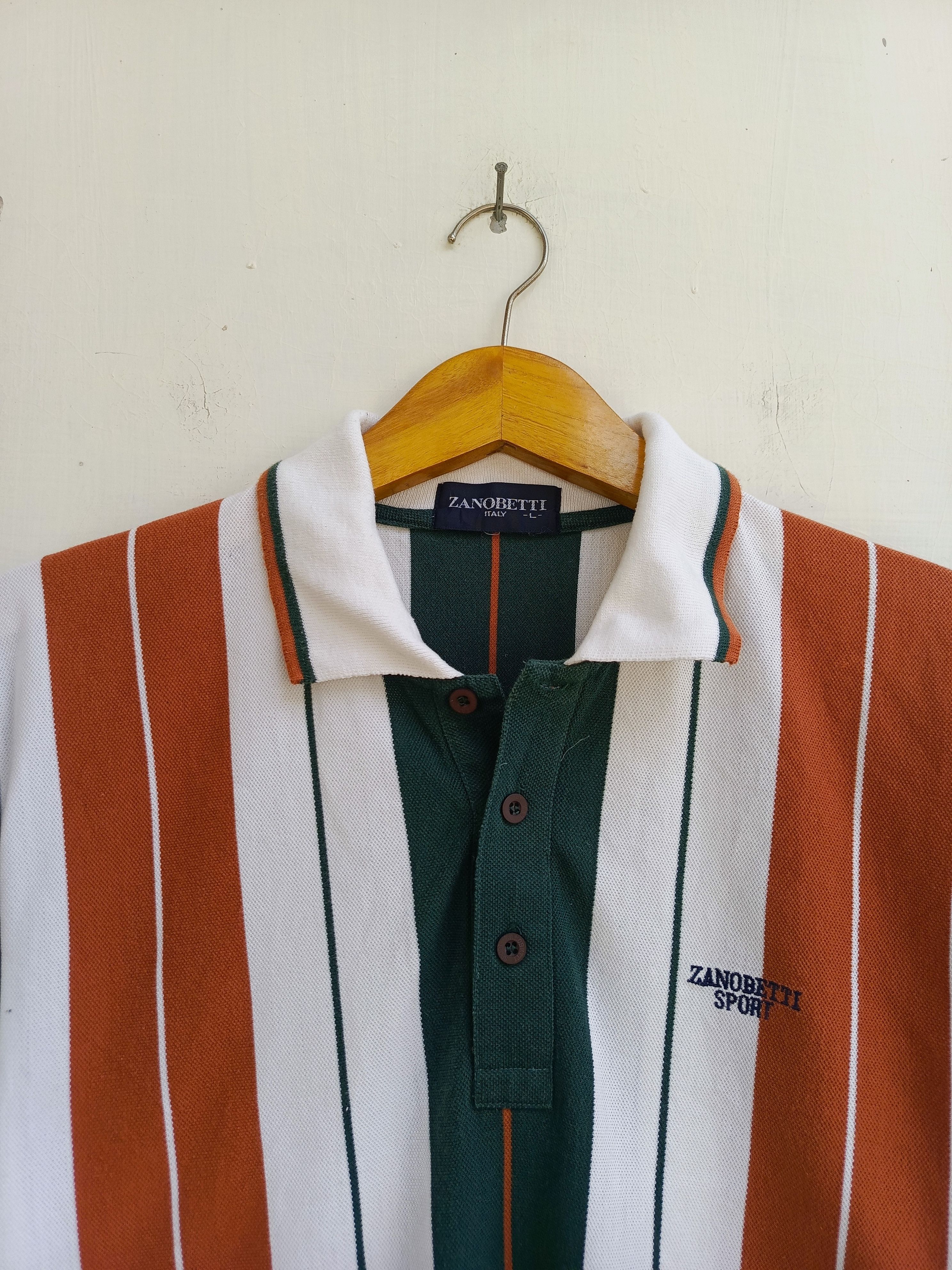 Other Zanobetti Sport Striped Polo Shirt Size US L / EU 52-54 / 3 - 2 Thumbnail