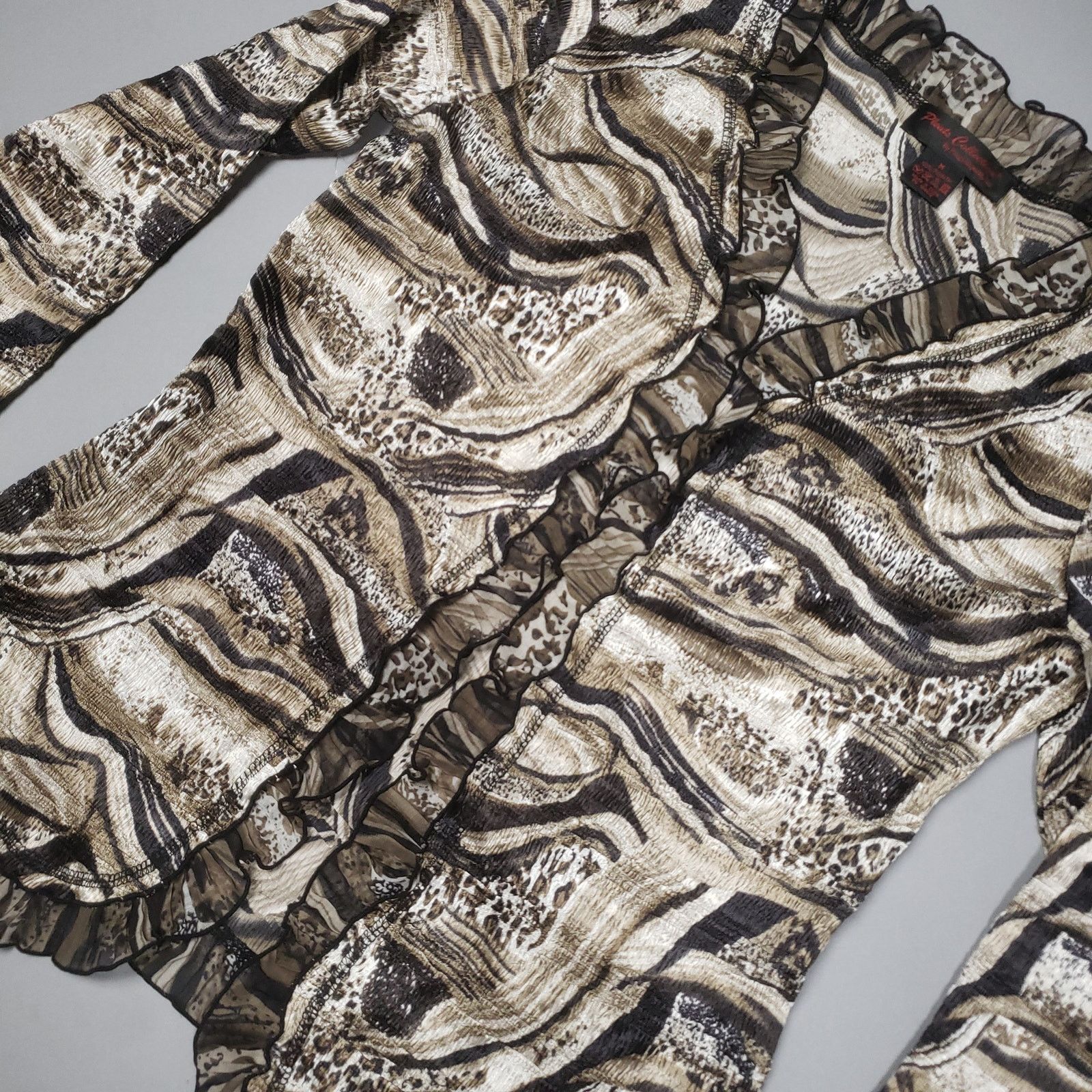 Pleats Please Issey Miyake × Vintage Pleats Collection Sz M Top Blouse Marble Artsy Art Abstract Size M / US 6-8 / IT 42-44 - 5 Thumbnail