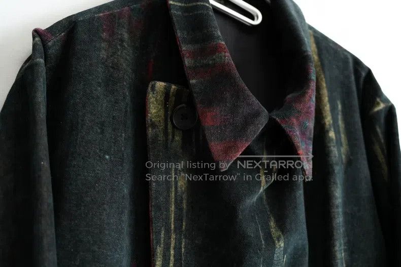 Yohji Yamamoto Yohji Yamamoto 23AW velvet coat with abstract pattern prin Size US S / EU 44-46 / 1 - 6 Thumbnail