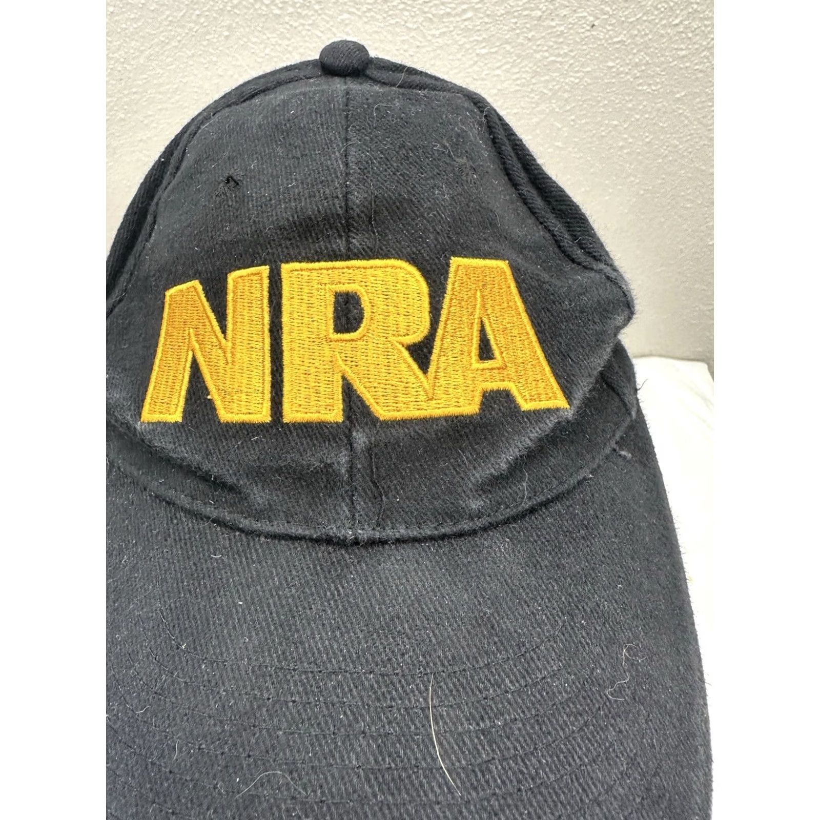 Vintage Unbranded NRA Baseball Hat Black Yellow American Flag Embroidered Adjustable Cap Size ONE SIZE - 2 Thumbnail
