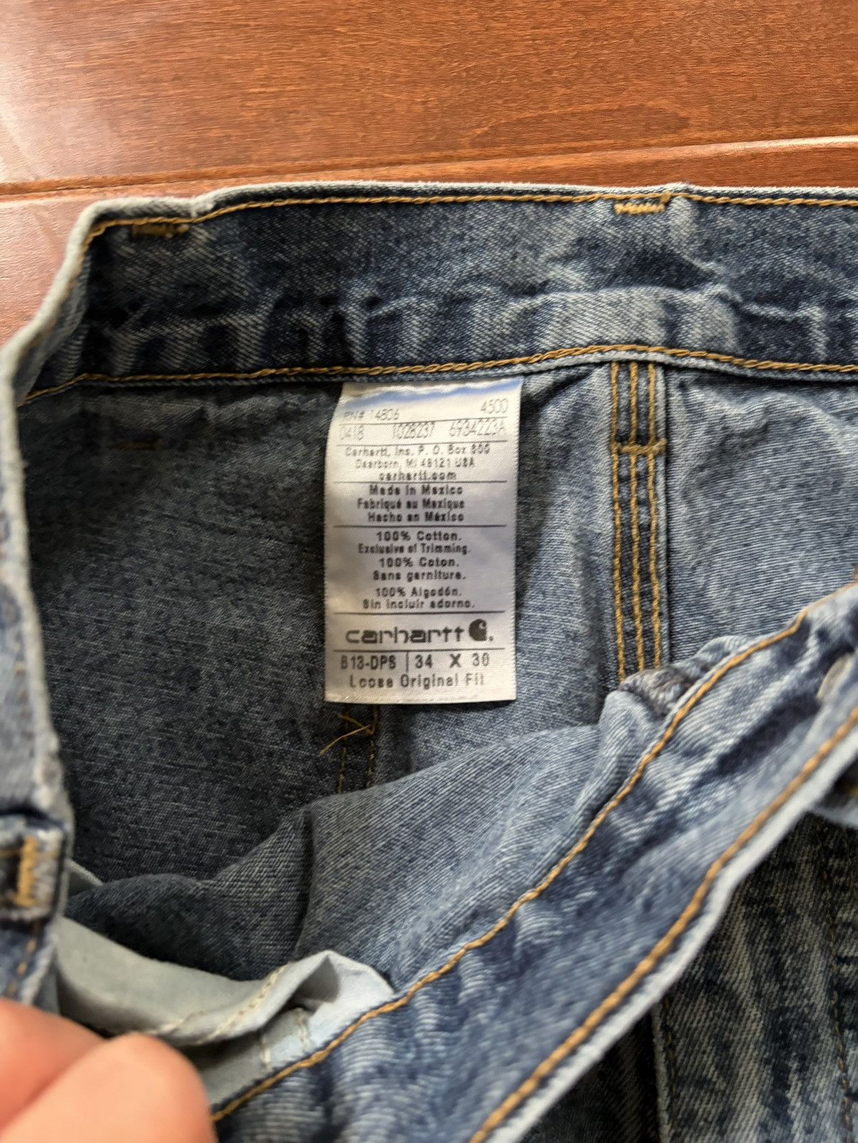 Carhartt Vintage Blue Denim Carhartt Carpenter Jeans Size US 34 / EU 50 - 3 Thumbnail