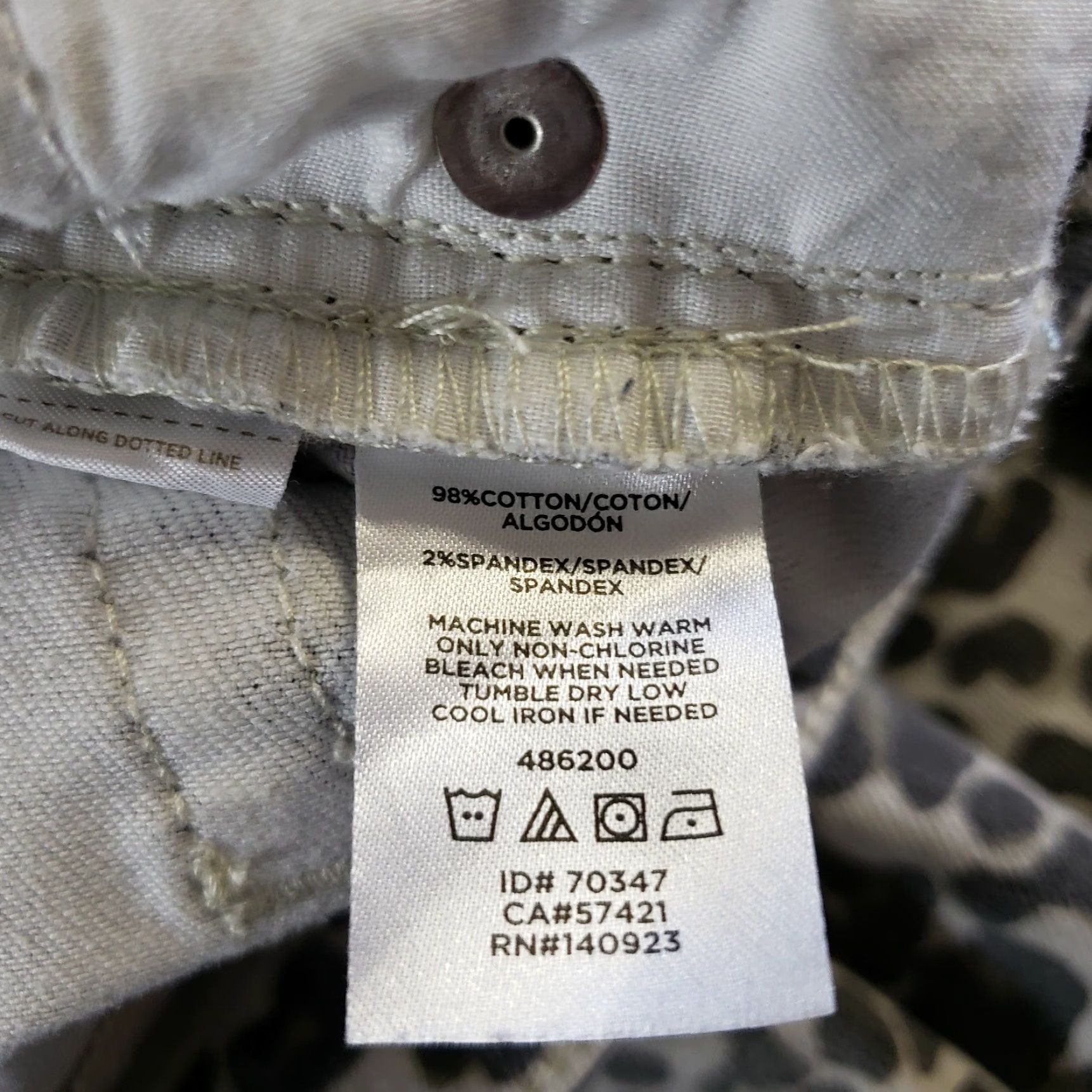Loft Ann Taylor LOFT Womens Curvy Skinny Jeans Sz 6 Gray Animal Print Mid Rise Denim Cotton Blend Inseam 28 Womens Size 28" / US 6 / IT 42 - 8 Thumbnail