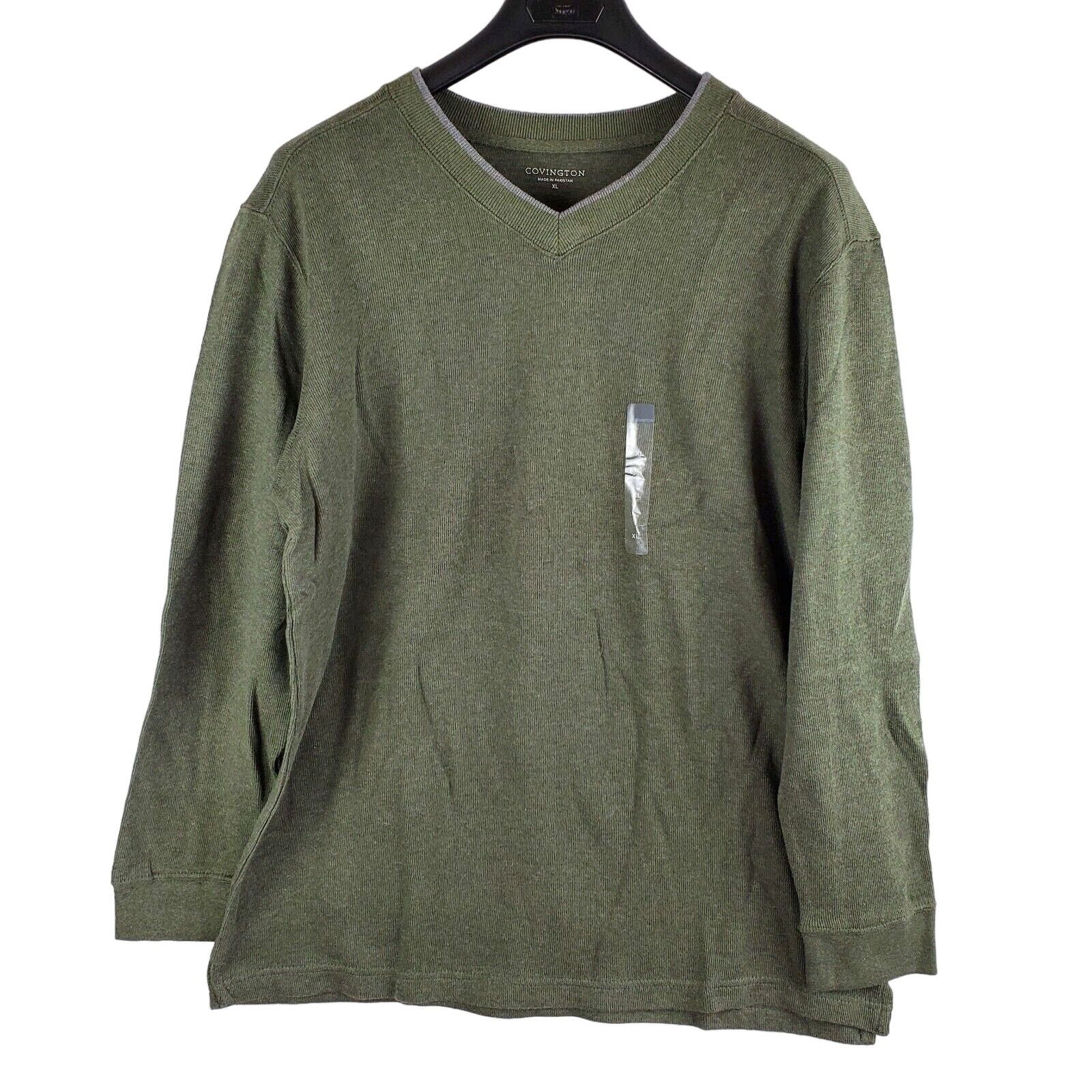 Covington Covington Shirt Mens XL V Neck Hunter Green New Gorpcore Size US XL / EU 56 / 4 - 1 Thumbnail