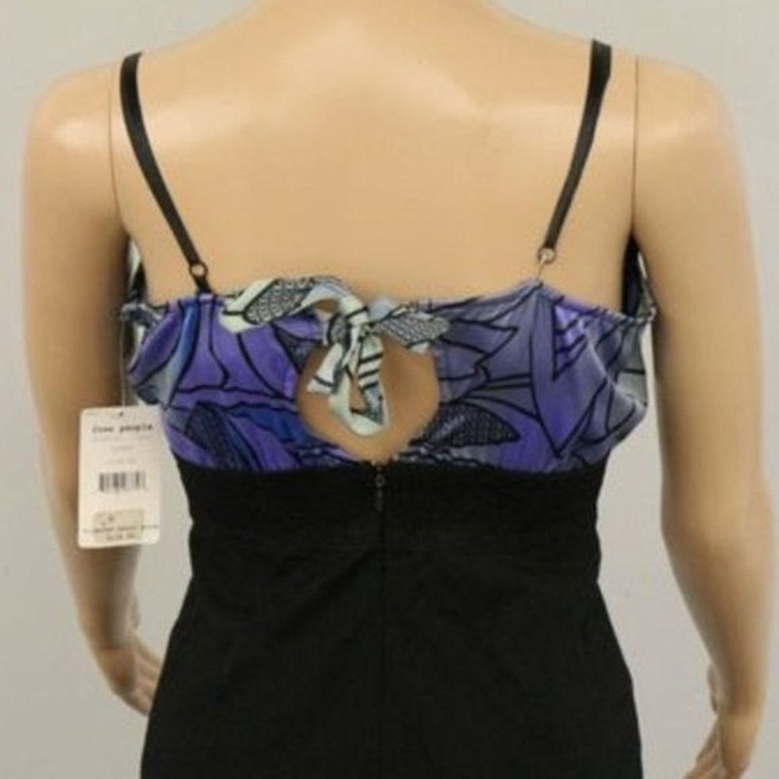 Free People Free People Abstract Spaghetti Strap Mini Dress XS Vintage Size XS / US 0-2 / IT 36-38 - 3 Thumbnail