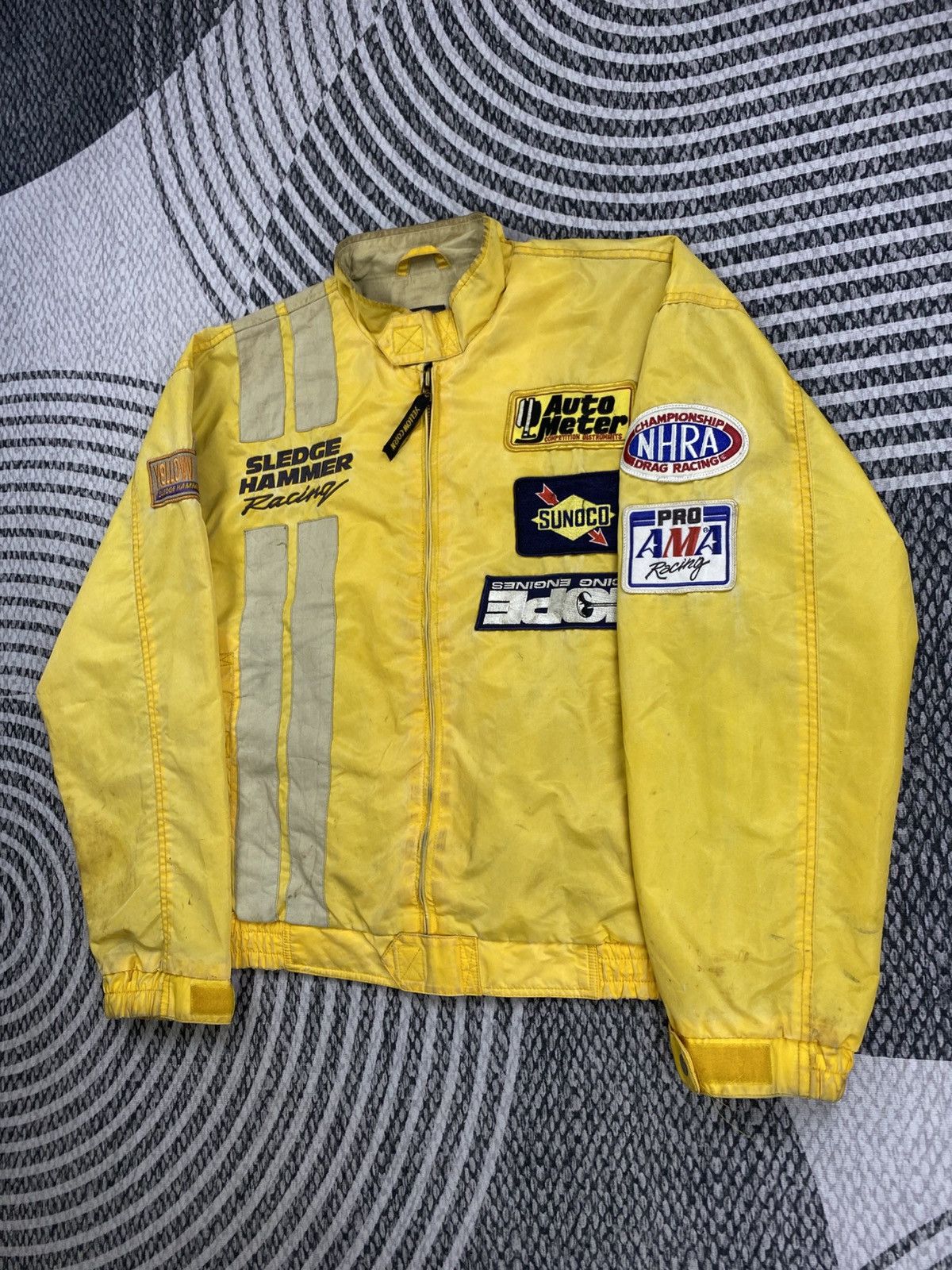 YELLOW CORN Vintage Yellow Corn Sledge Hammer Racing Zipper Jacket Size US XL / EU 56 / 4 - 3 Thumbnail
