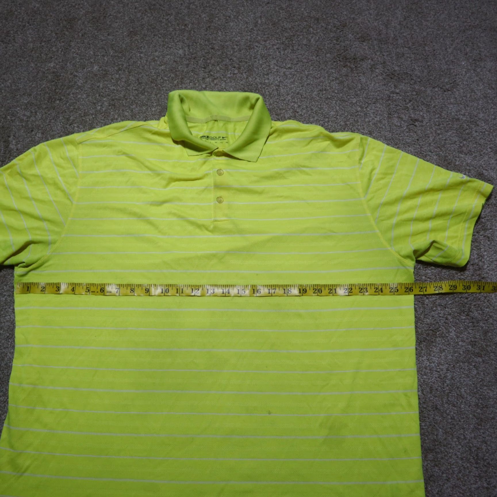 Nike Nike Tour Performance Polo Shirt Golf 2XL Yellow Striped Logo Shirt Mens Polo 2XL Nike Tour Performance Golf Shirt Size US XXL / EU 58 / 5 - 5 Thumbnail