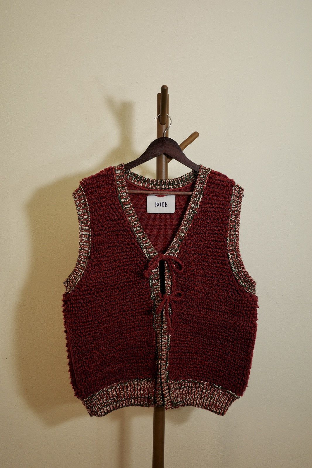 Bode Bode red merino wool vest Size US XL / EU 56 / 4 - 2 Thumbnail
