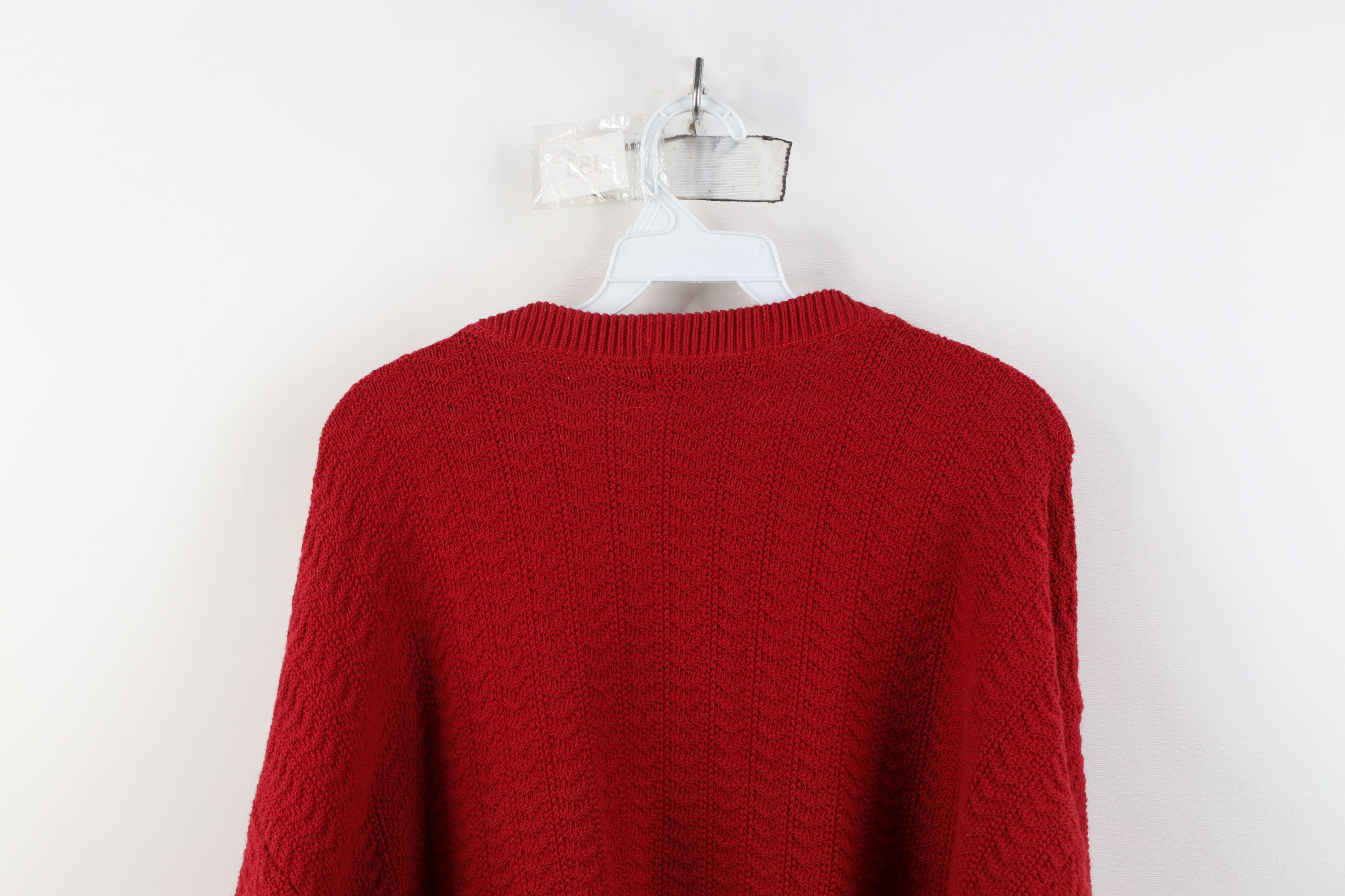 Vintage Vintage 90s Streetwear Hand Framed Cotton Knit Sweater USA Size US L / EU 52-54 / 3 - 10 Thumbnail