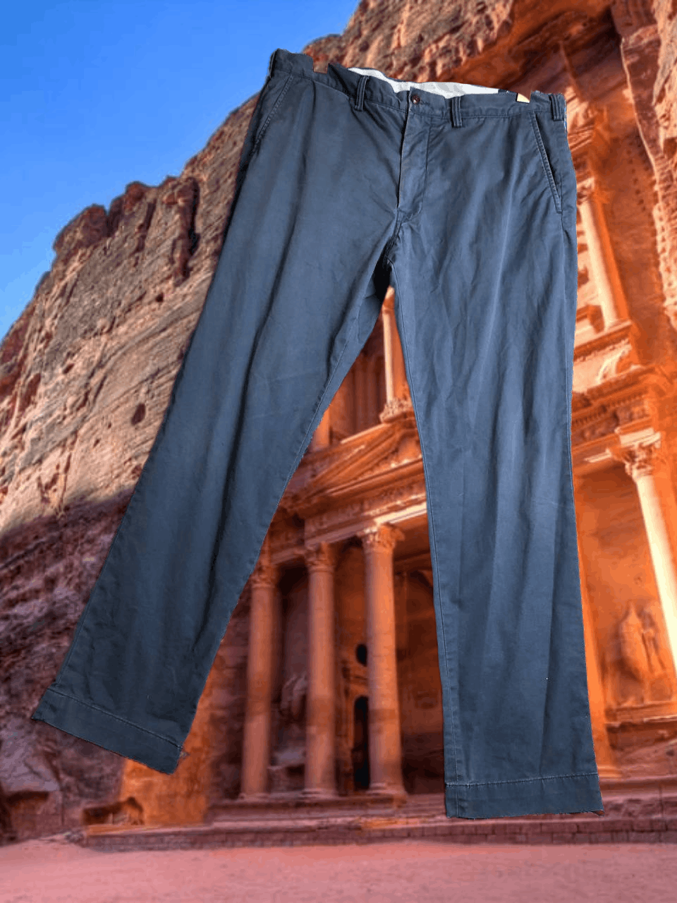 Polo Ralph Lauren Vintage blue Casual Pants Y2K Polo Ralph Lauren Size US 34 / EU 50 - 1 Thumbnail