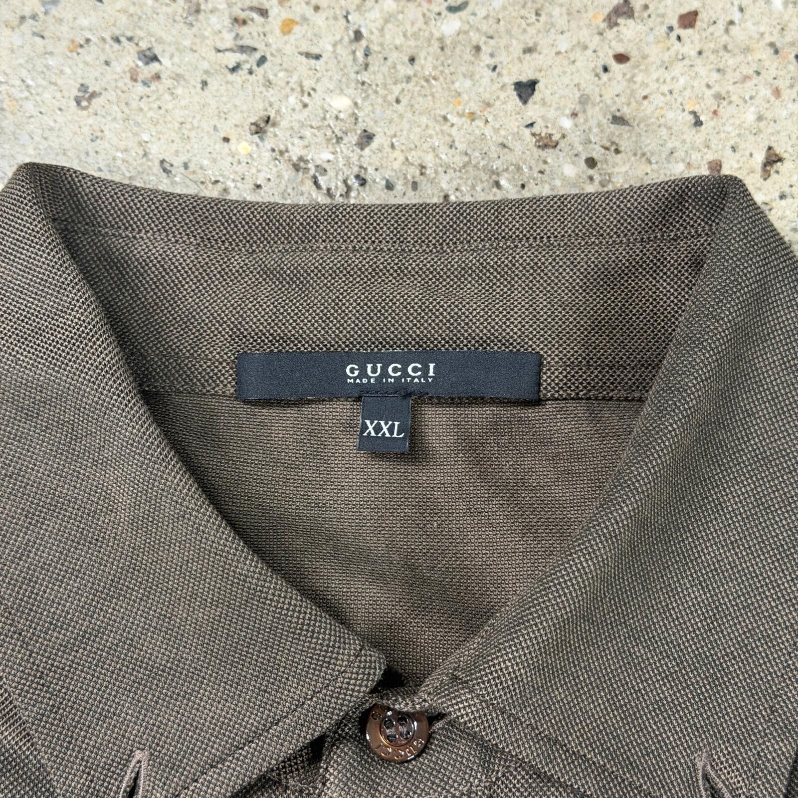 Gucci Gucci Short Sleeve Military Style Shirt Size US L / EU 52-54 / 3 - 9 Thumbnail