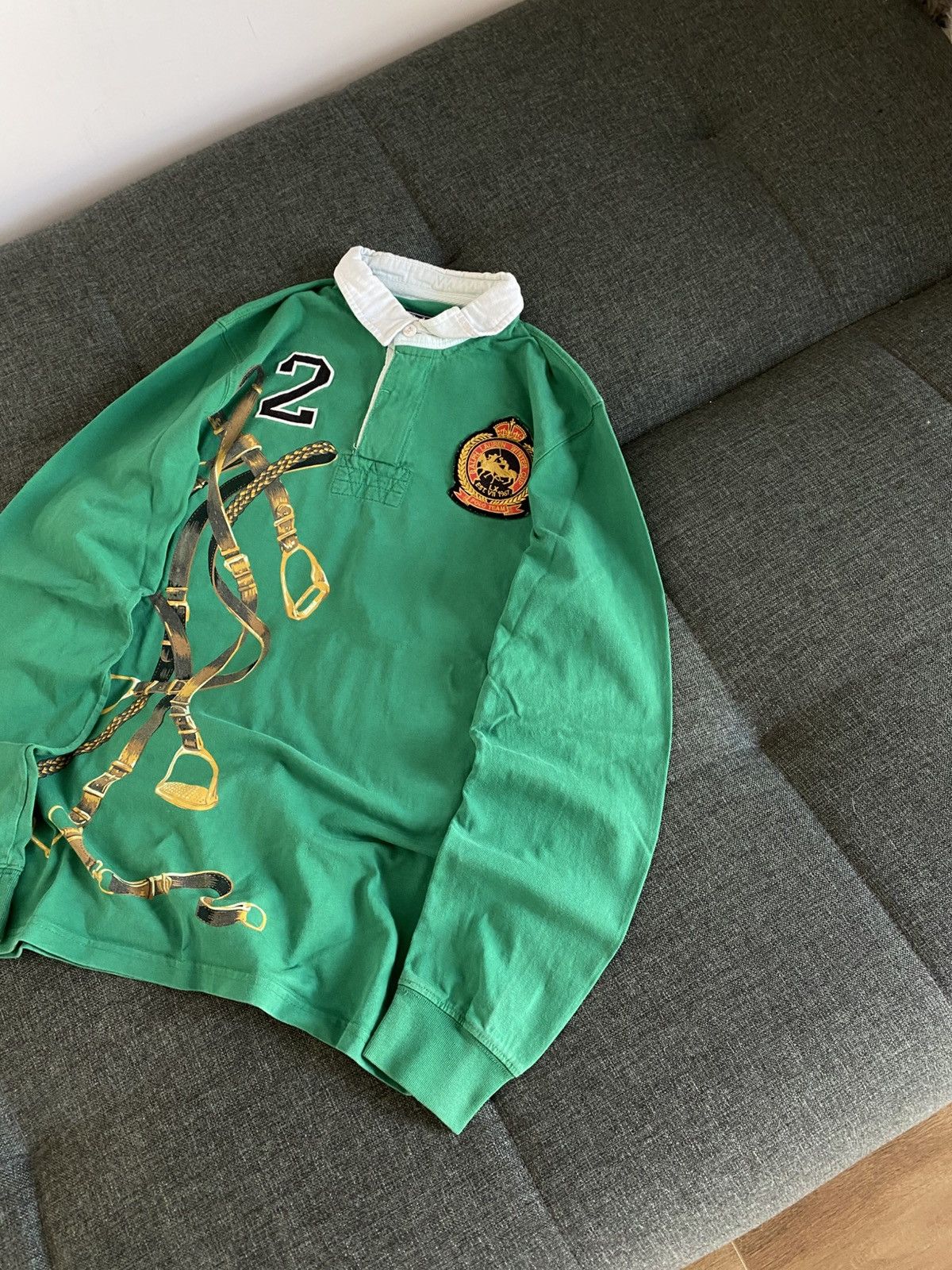Polo Ralph Lauren Polo Ralph Lauren Vintage Polo Rugby Shirt Big Logo Chains Size US L / EU 52-54 / 3 - 2 Thumbnail