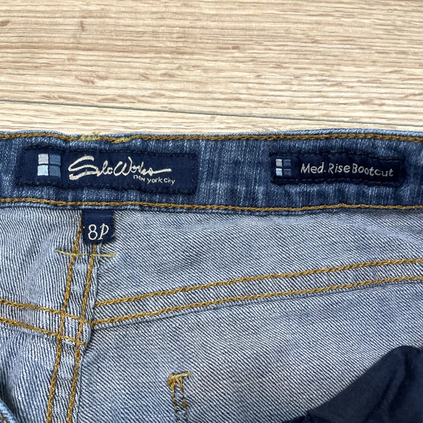 Vintage Salt Works Jeans Womens Size 8P Blue New York City Med Rise Bootcut Size 30" / US 8 / IT 44 - 2 Thumbnail