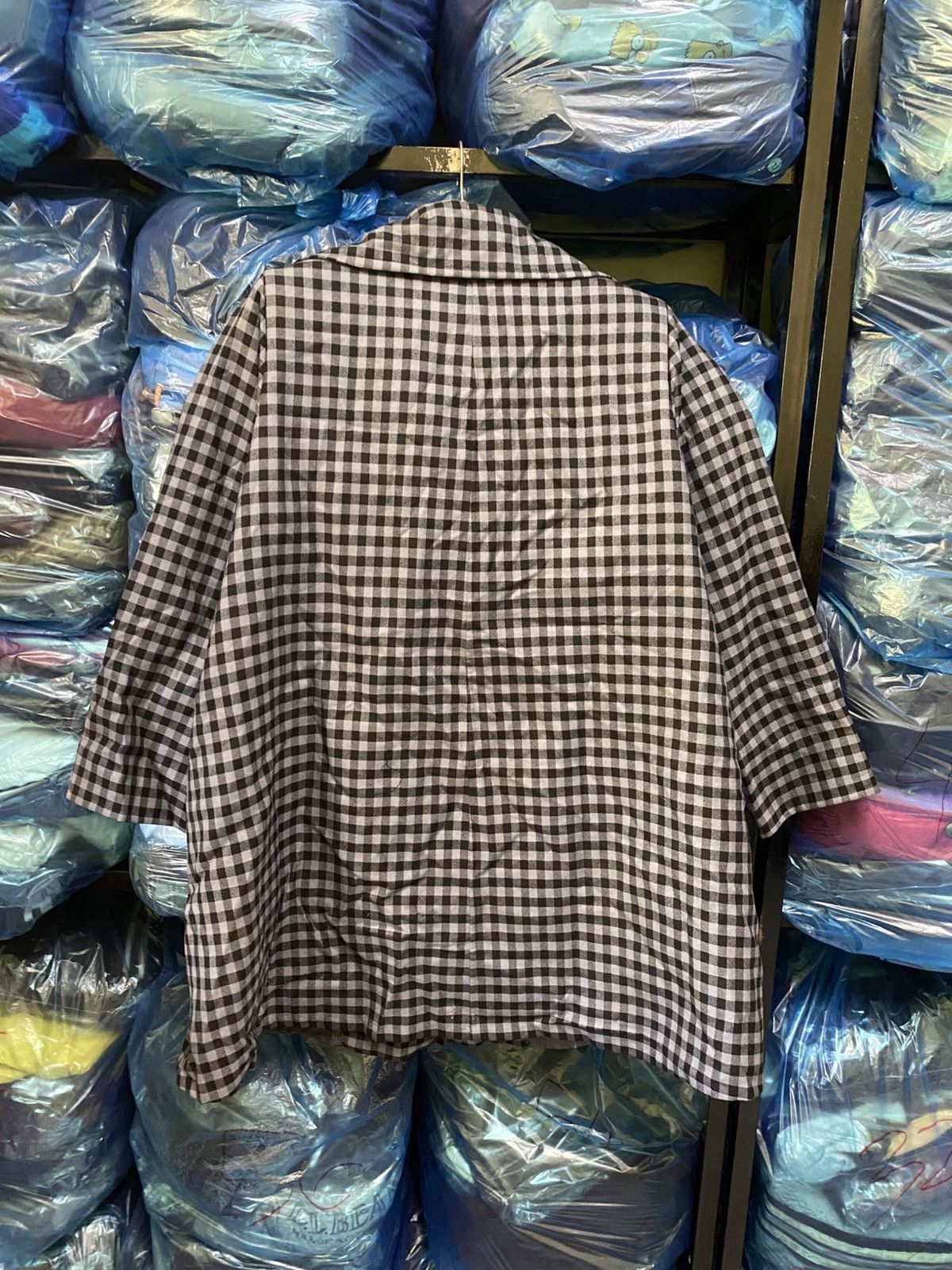 Japanese Brand VINTAGE MARION CHECKER WIDE COAT Size L / US 10 / IT 46 - 5 Thumbnail