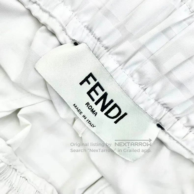 Fendi Fendi size S Polyester White FF Printed Casual Pants Size 42" / US 20 - 4 Thumbnail