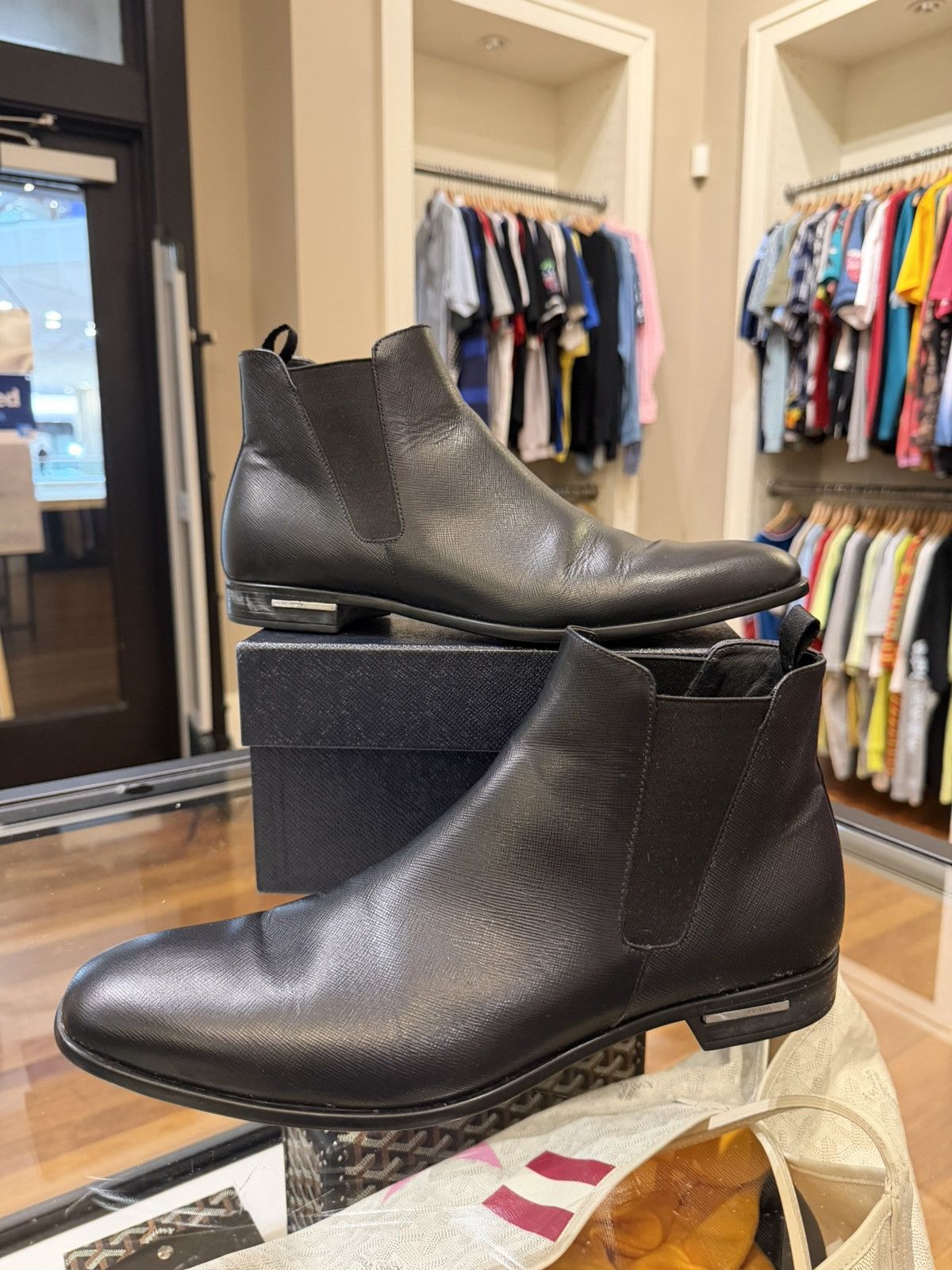 Prada Prada Chelsea Leather Boots Size US 9 / EU 42 - 2 Thumbnail