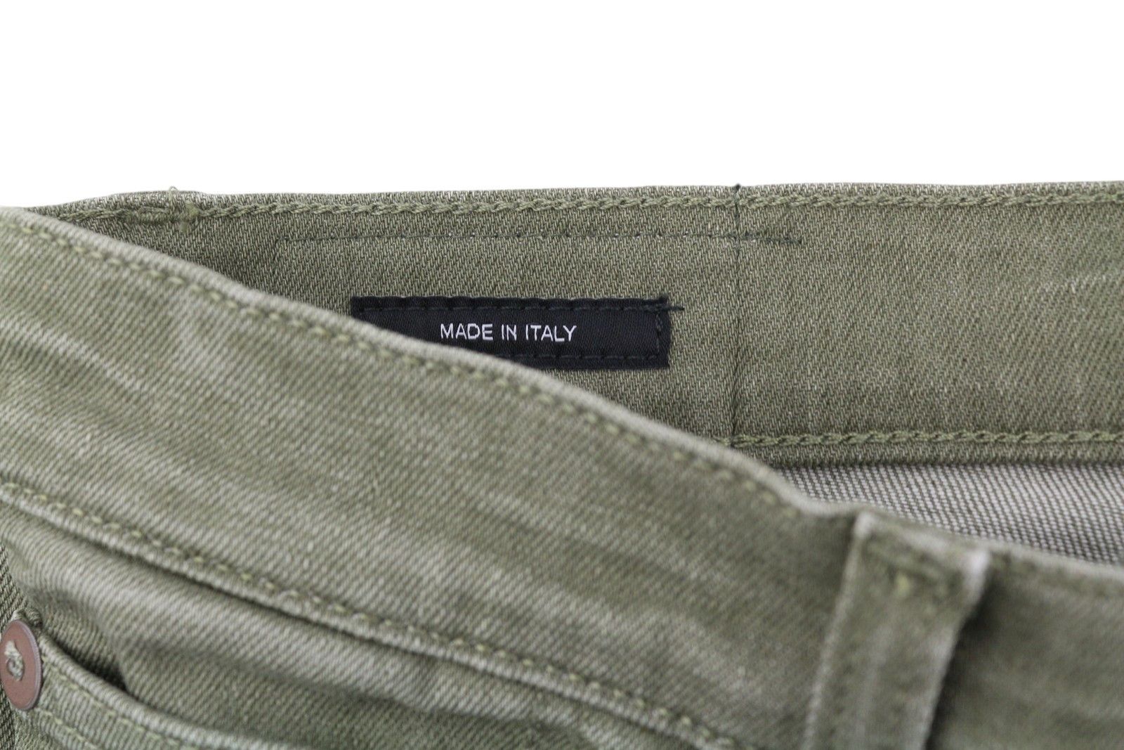 R13 JANE 27 Olive Green Stretch Faded High Rise Straight 85786 Size 27" / US 4 / IT 40 - 7 Thumbnail