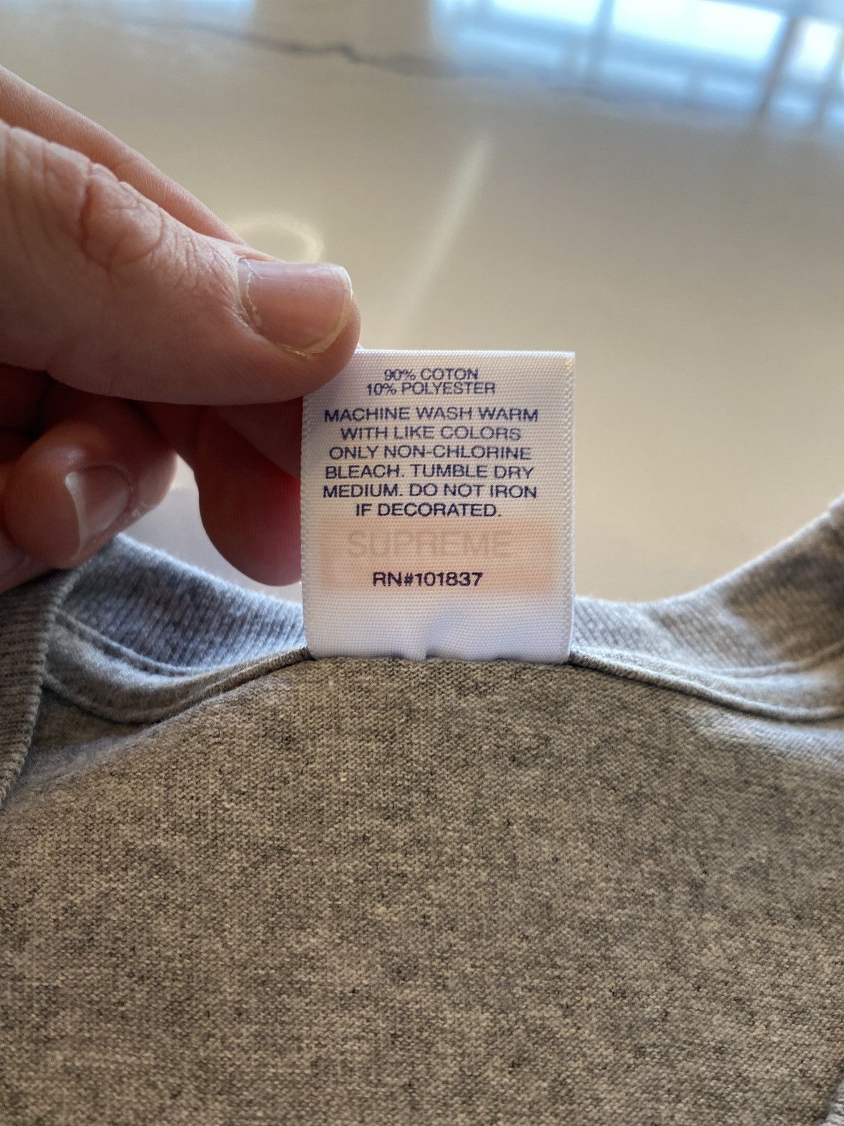 Supreme Supreme Records Tee Grey Size US M / EU 48-50 / 2 - 3 Thumbnail