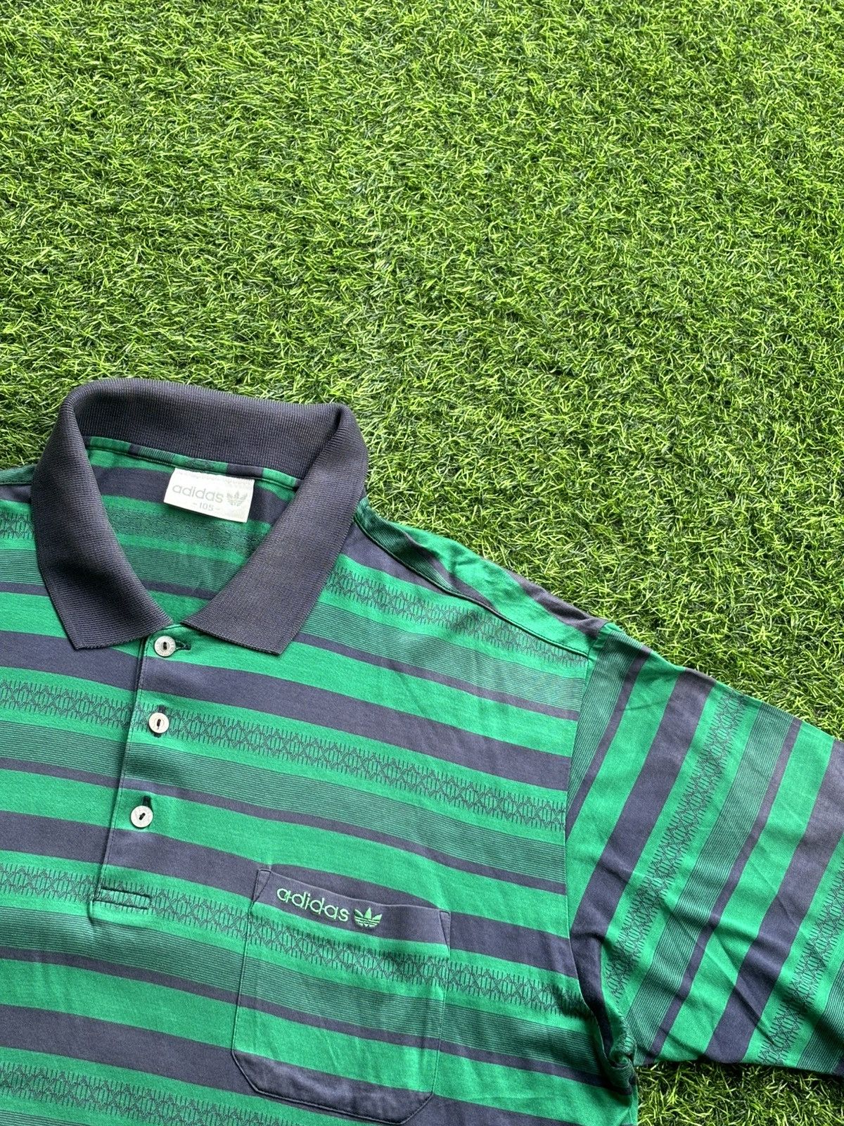 Adidas Vintage Adidas Stripe Pocket Shirt Size US L / EU 52-54 / 3 - 2 Thumbnail