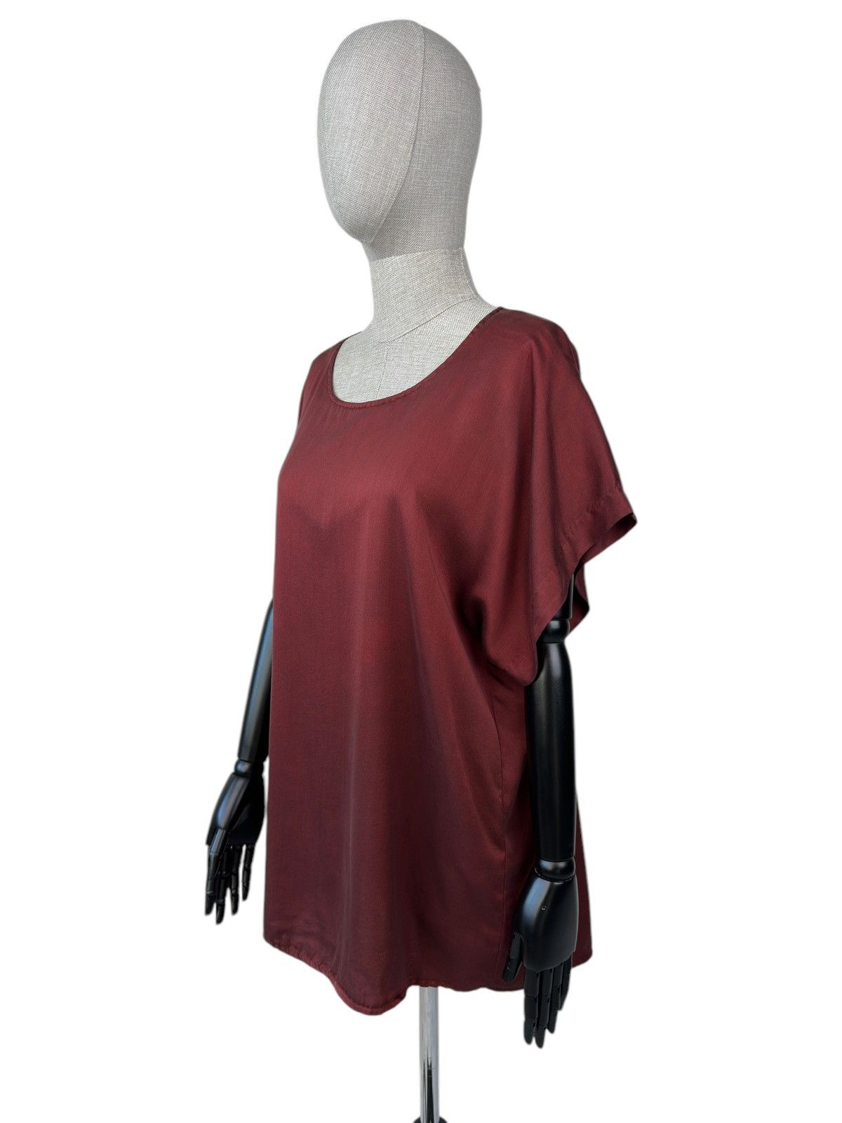 Japanese Brand GRIZAS Silk Lagenlook Short Sleeve Mini Dress Oversized Size L / US 10 / IT 46 - 2 Thumbnail