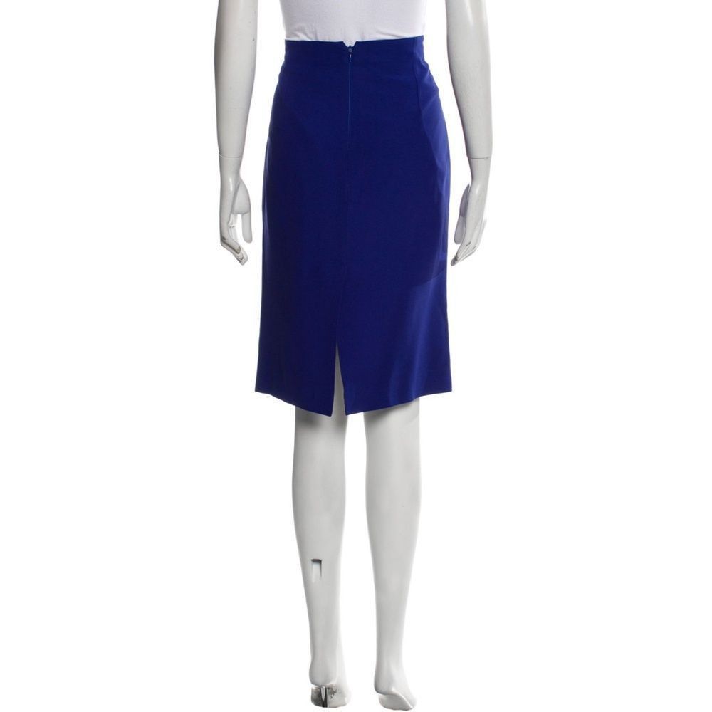 Alexander McQueen Alexander McQueen Blue Pencil Skirt Size L (IT 46) Size 32" / US 10 / IT 46 - 4 Thumbnail