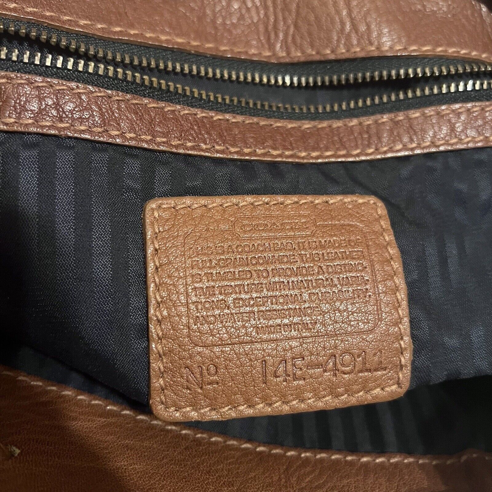 Coach VINTAGE 80’s Coach Sonoma Pebbled Leather Brown Backpack No: Size ONE SIZE - 13 Thumbnail