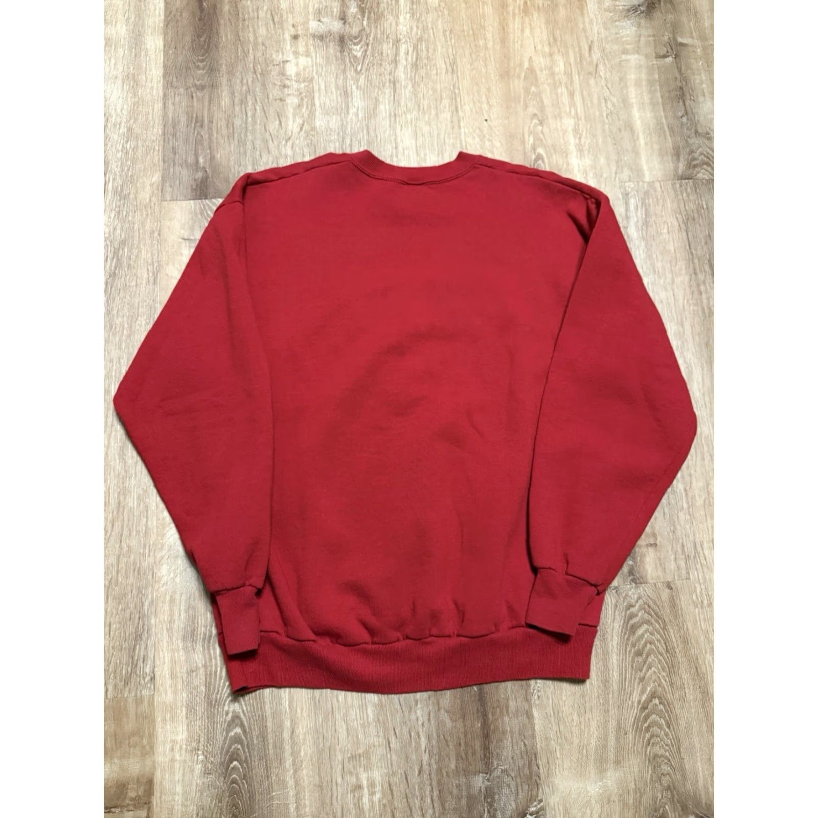 Velva Sheen VINTAGE Mickey Mouse Sweatshirt XL Red Velva Sheen Crew Neck Long Sleeve Red Mens Size US XL / EU 56 / 4 - 2 Thumbnail