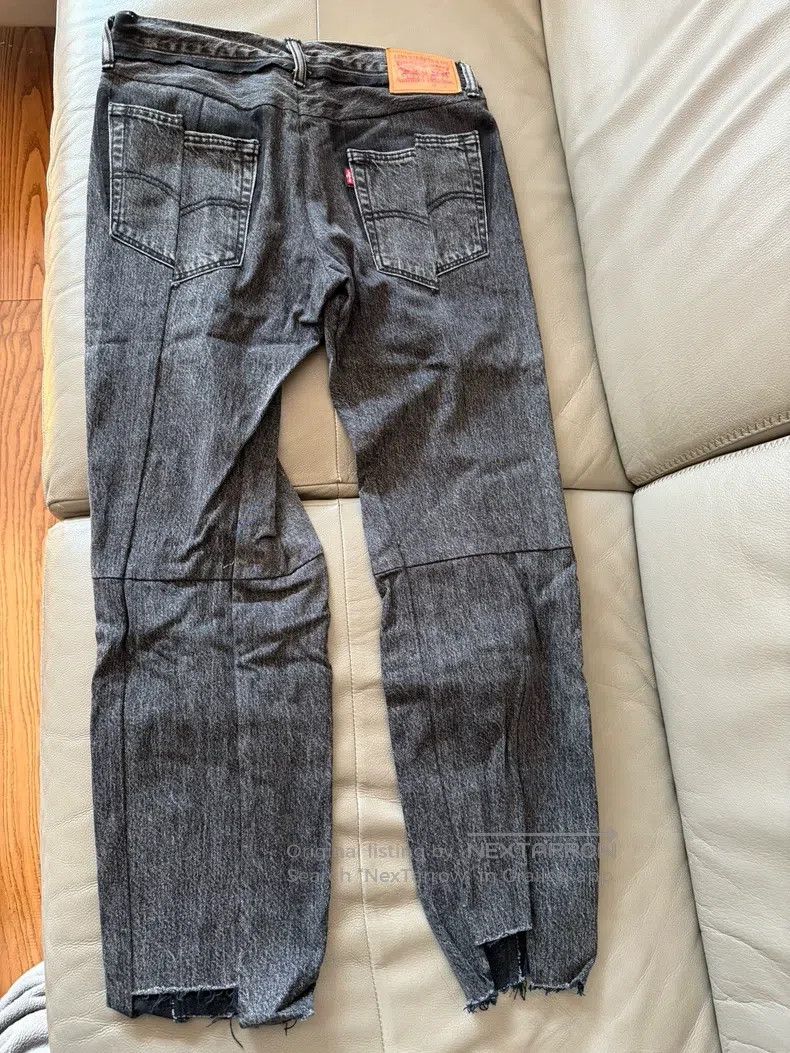 Vetements Vetements SizeM Levis Patched Denim Jeans Washed Grey Size US 33 - 1 Thumbnail