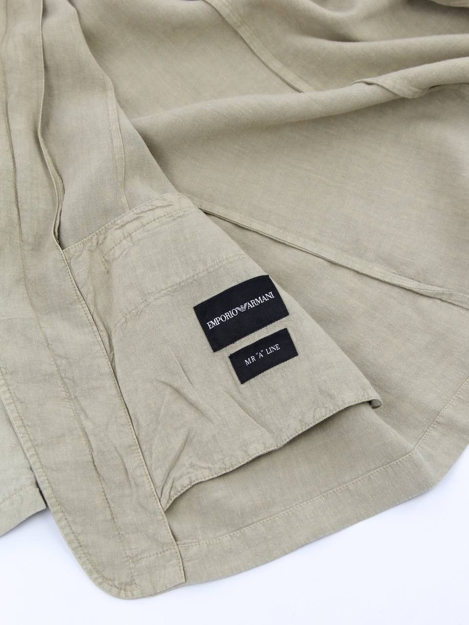 Emporio Armani EMPORIO ARMANI Beige linen jacket Size 52R - 7 Thumbnail