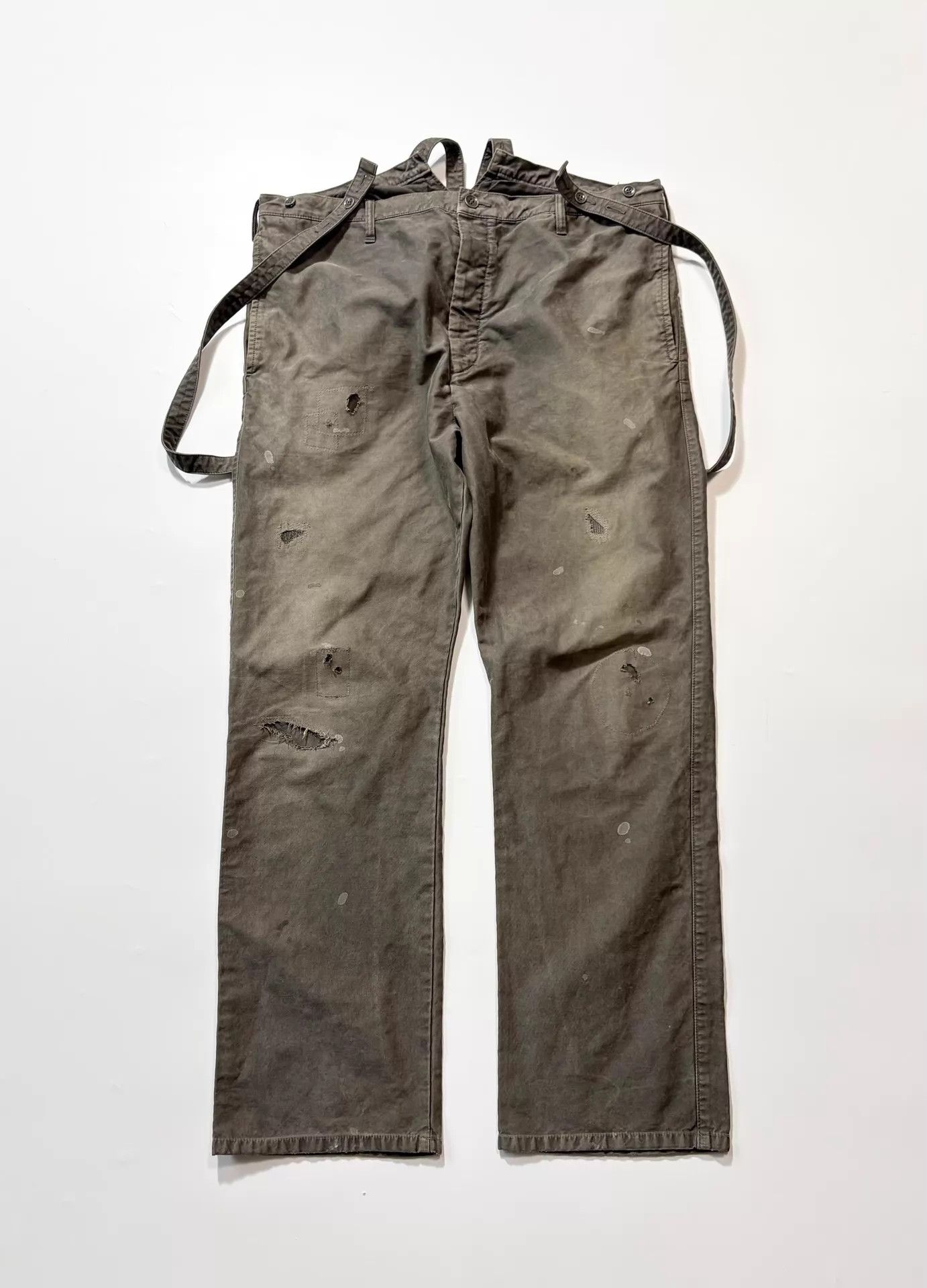 Visvim VISVIM TRAVAILLER BRACES PANTS DMGD 3 95 New Size US 34 / EU 50 - 1 Thumbnail
